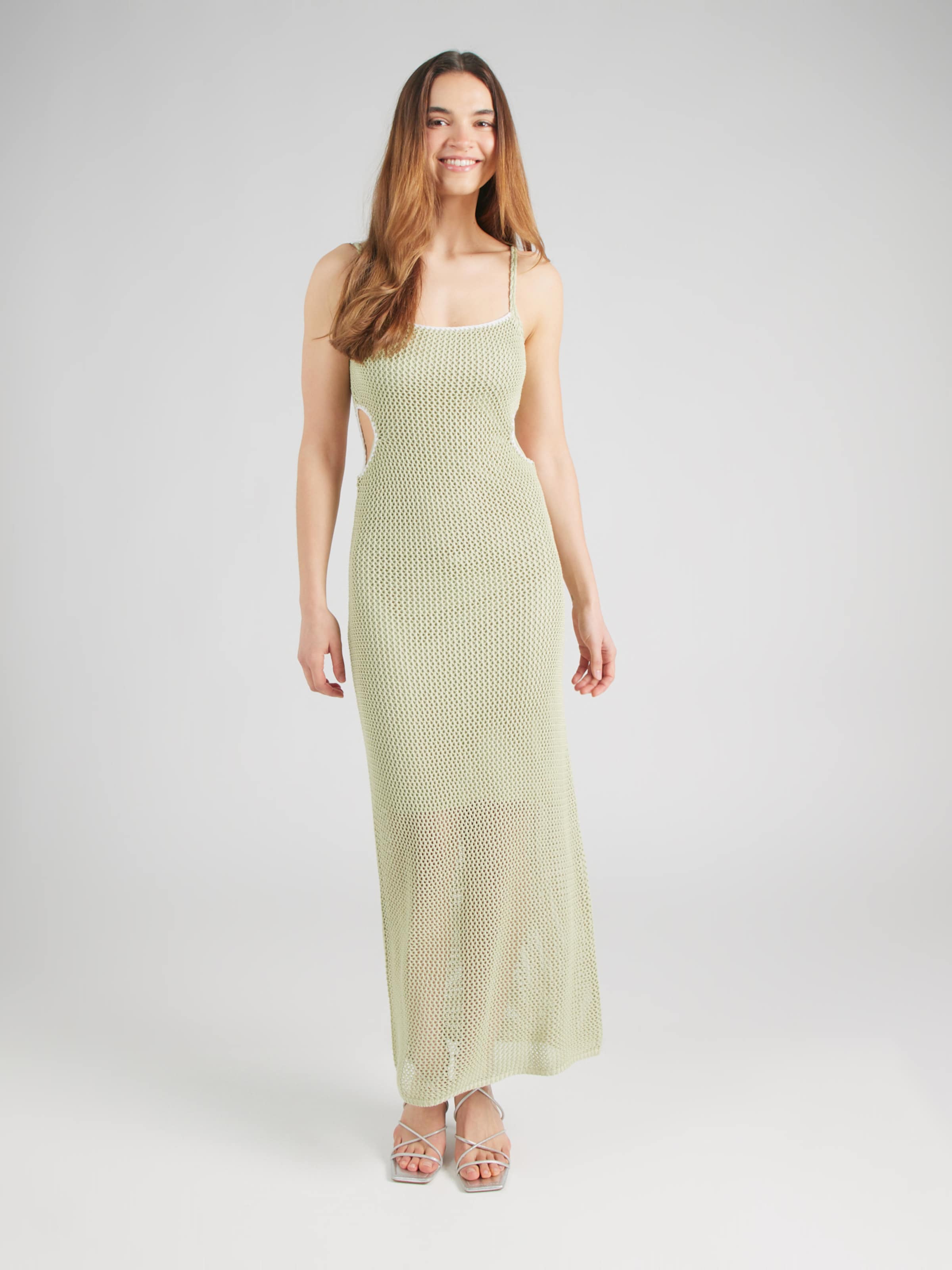 florence by mills exclusive for ABOUT YOU Pletena obleka trst / bela