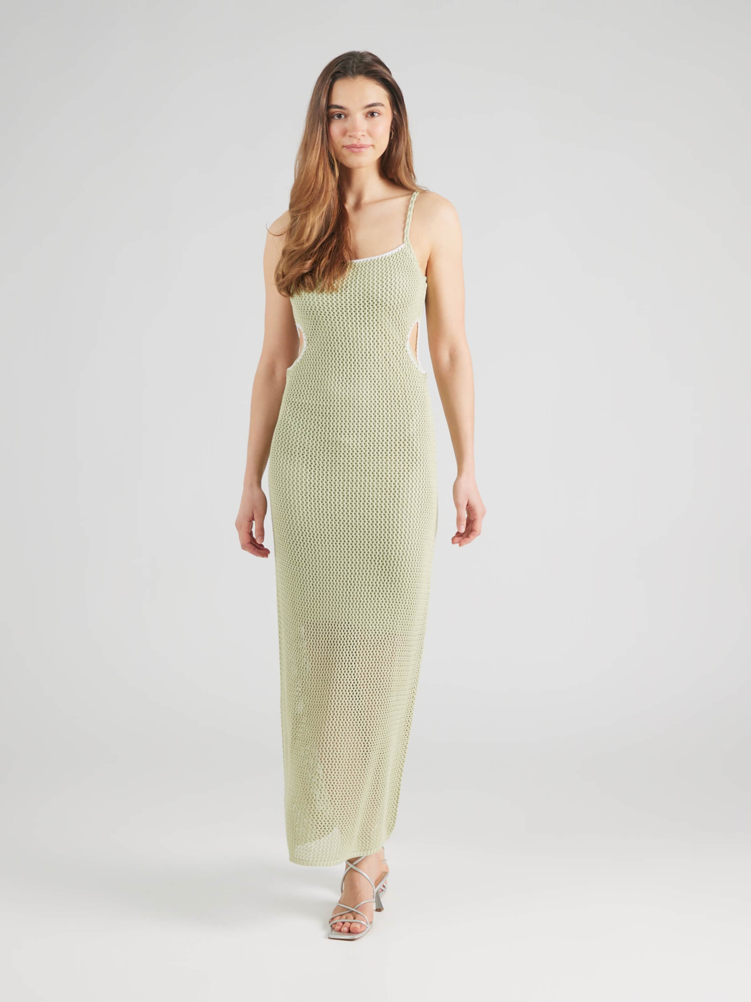 florence by mills exclusive for ABOUT YOU Pletena obleka trst / bela