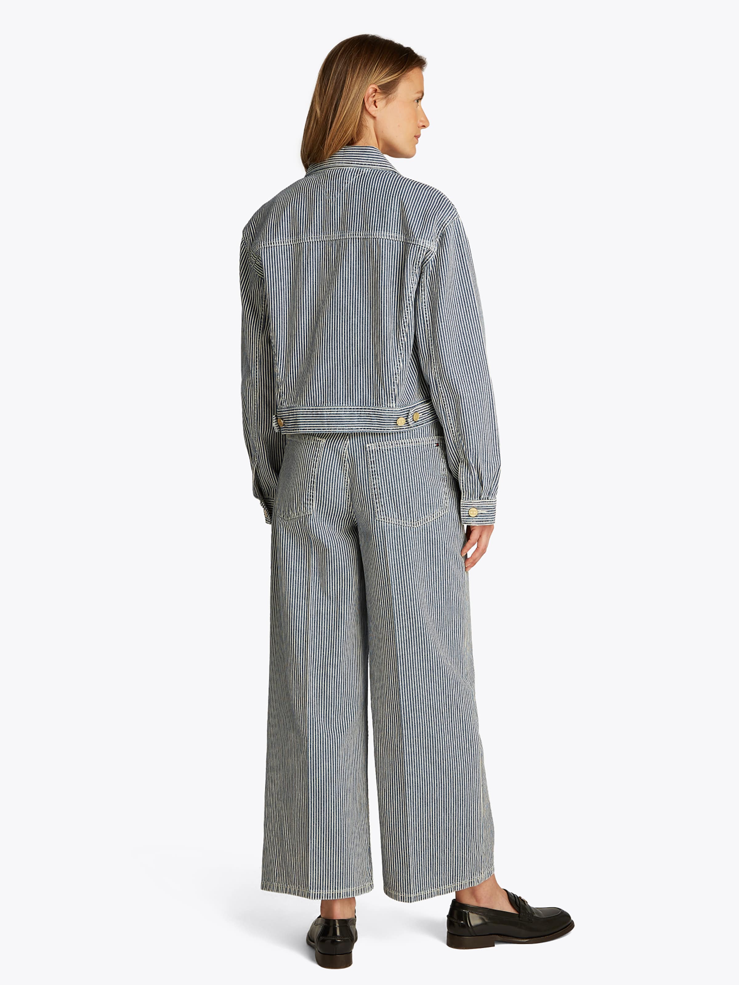 TOMMY HILFIGER Prehodna jakna moder denim / bela