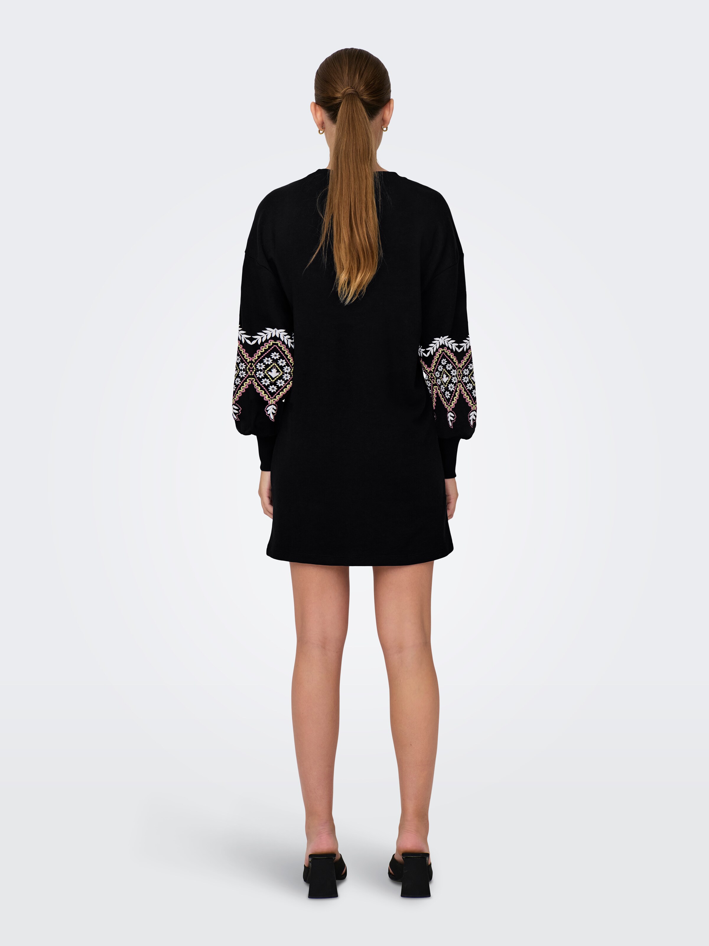 ONLY Obleka 'ONLBrooke' oranžna / črna / bela