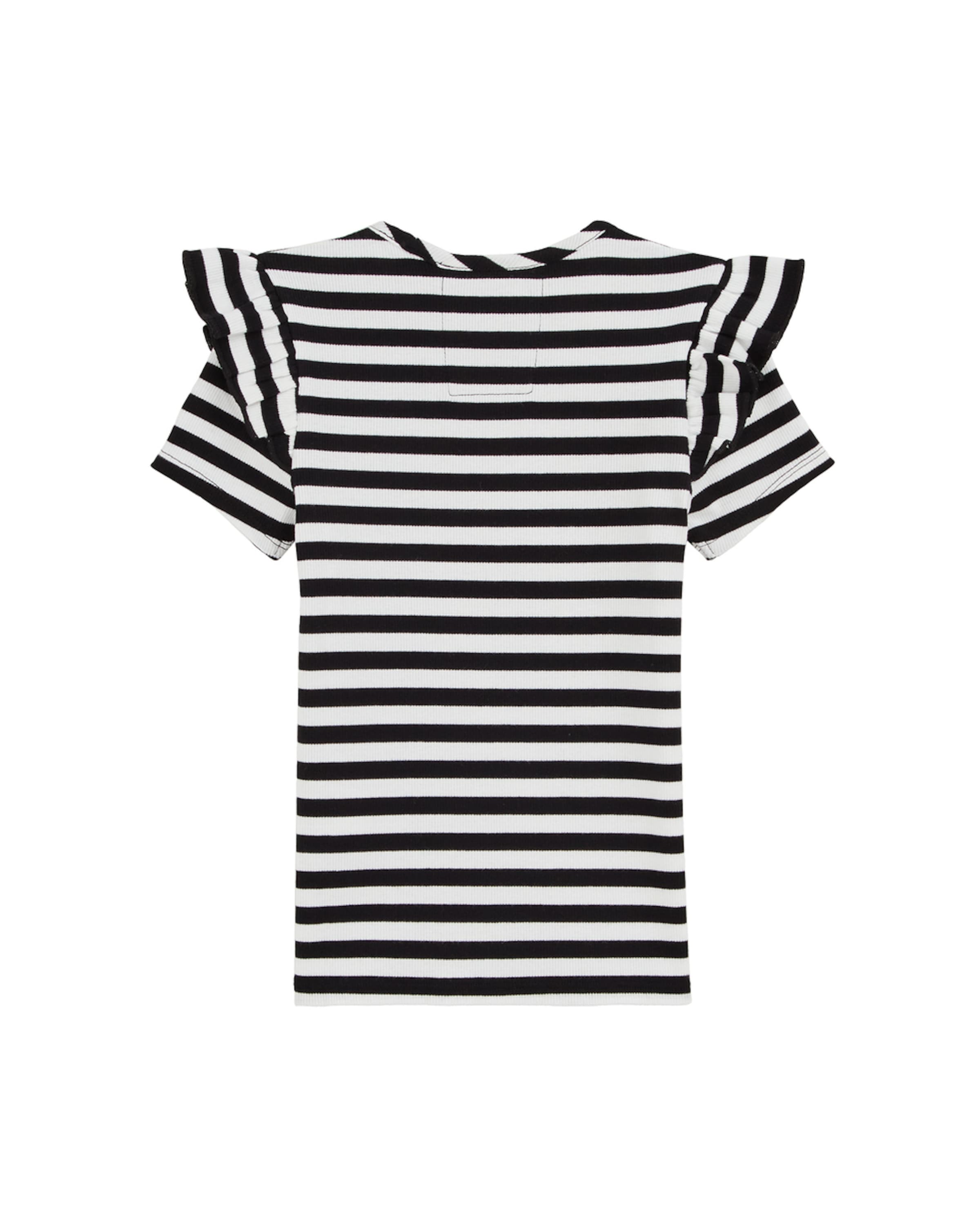 WE Fashion Majica črna / bela