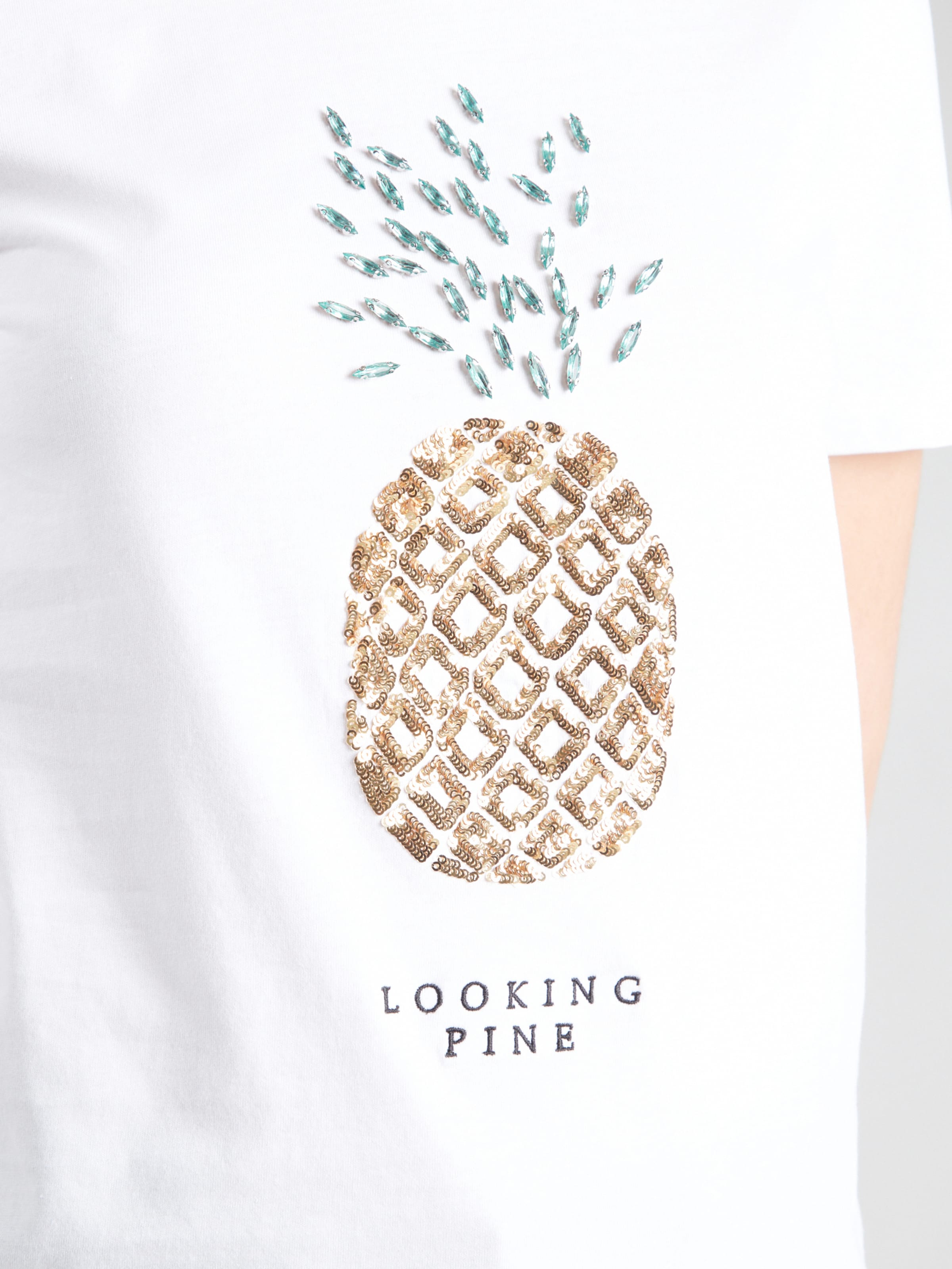 ONLY Majica 'ONLKITA' zlata / zelena / bela