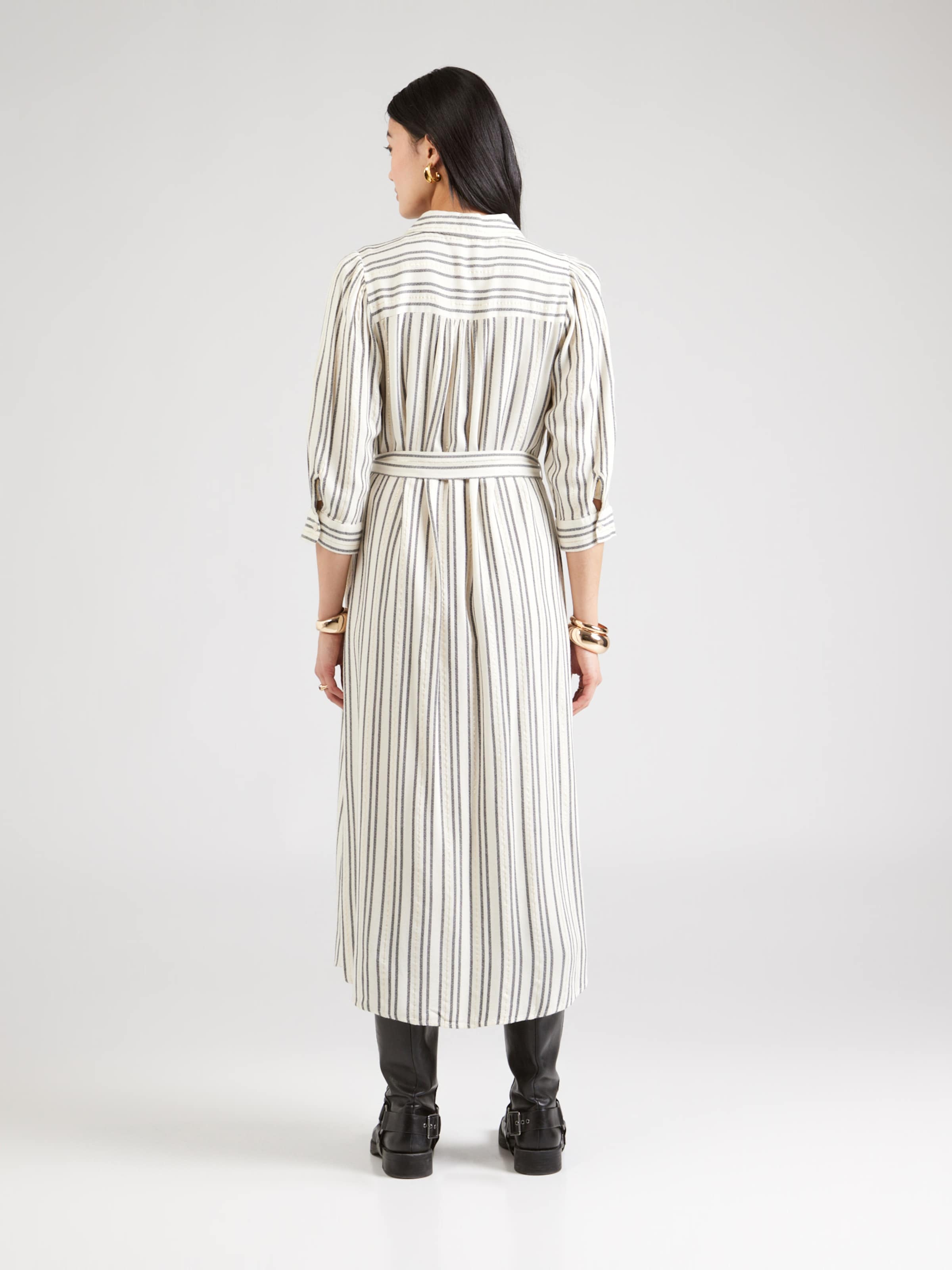 VERO MODA Dolga srajca 'VMBAYA' bež / črna / srebrna