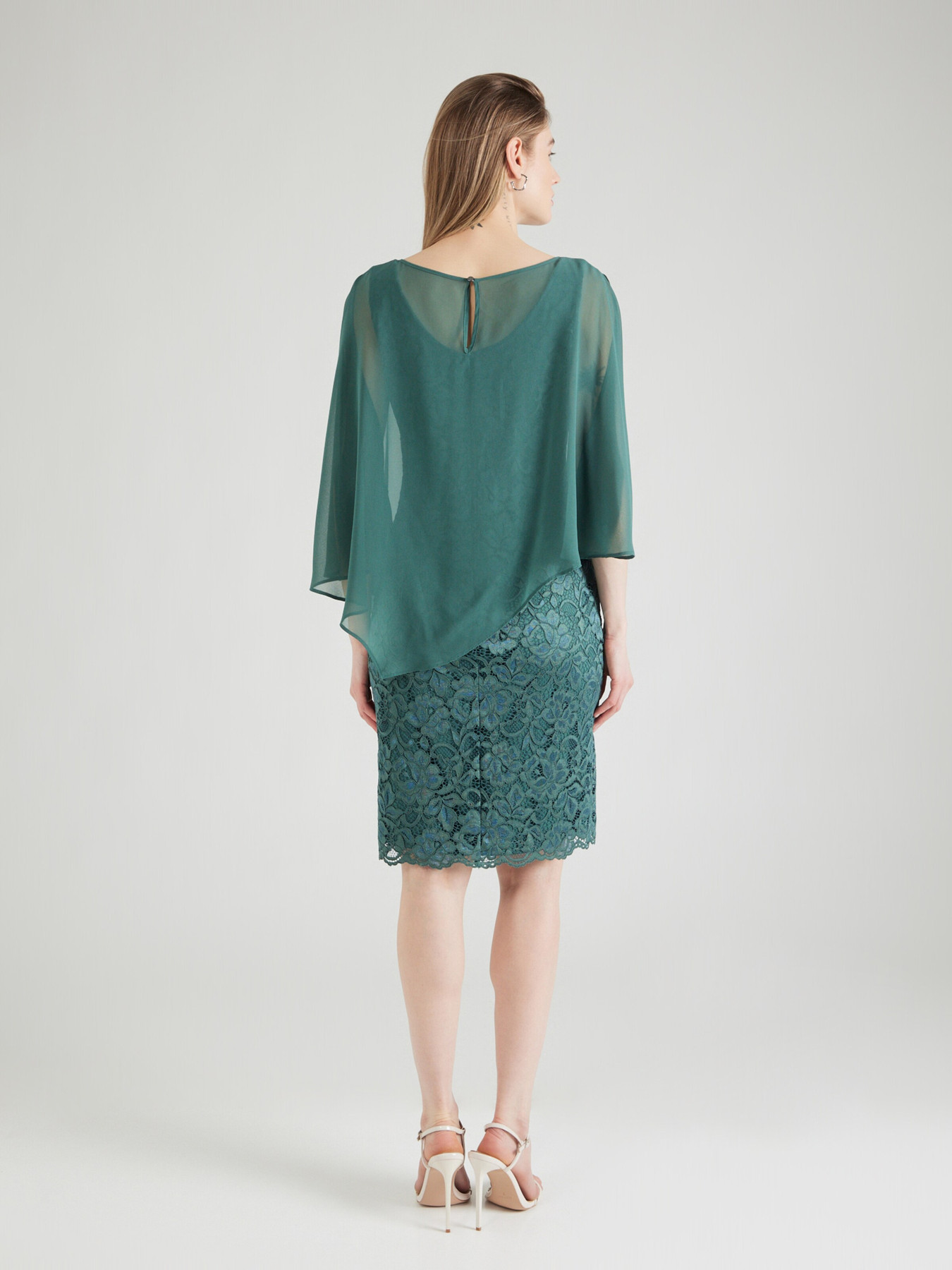 Vera Mont Koktejl obleka smaragd