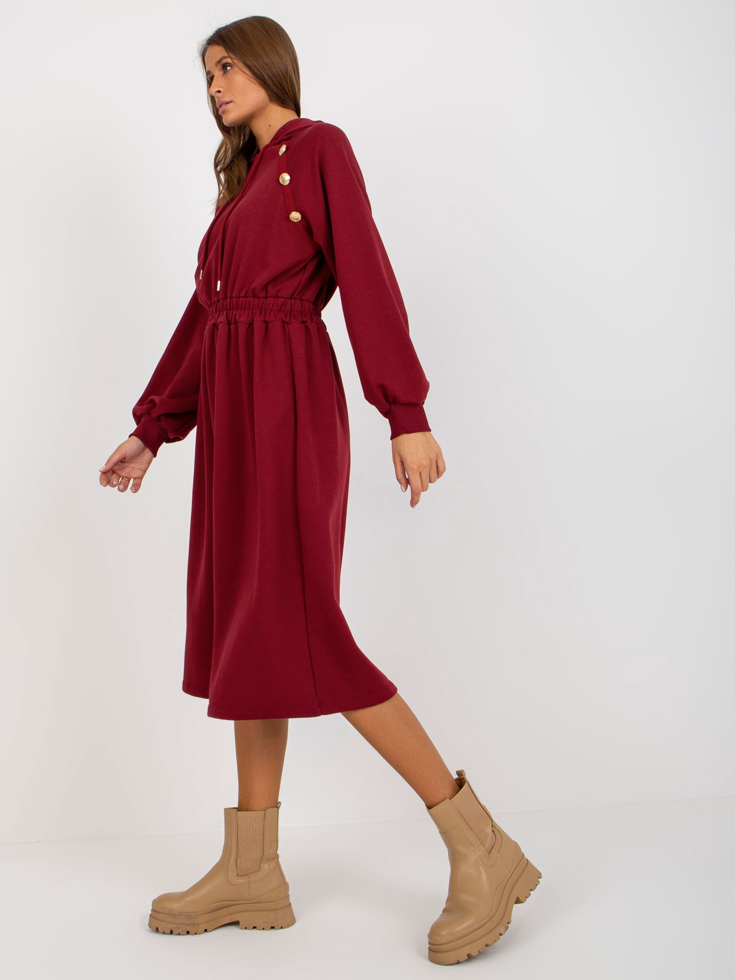 RELEVANCE Dress-RV-SK-8336.12P-burgundy