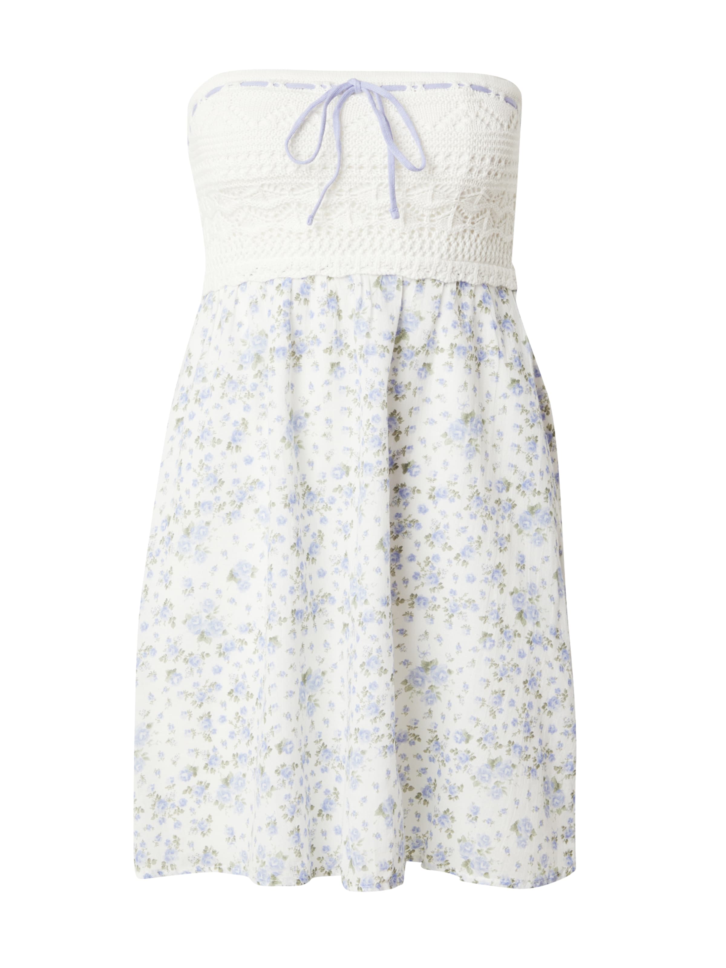 HOLLISTER Poletna obleka svetlo modra / zelena / bela