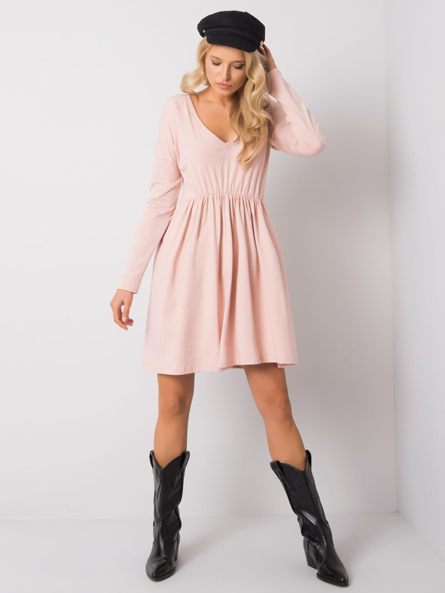 RUE PARIS Dress-RV-SK-6008.19X-Light Pink