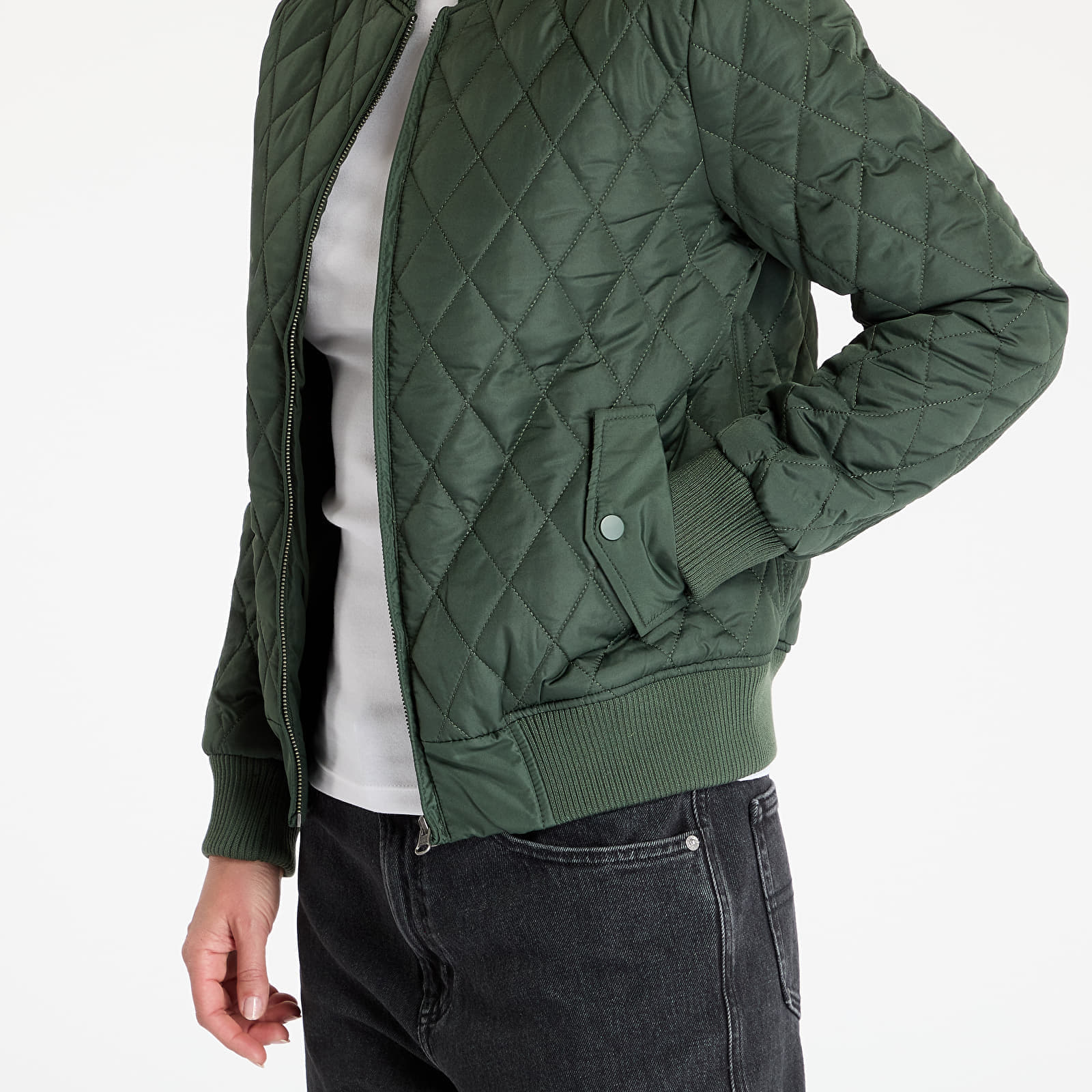 Jakna Urban Classics Ladies Diamond Quilt Nylon Jacket Olive XS