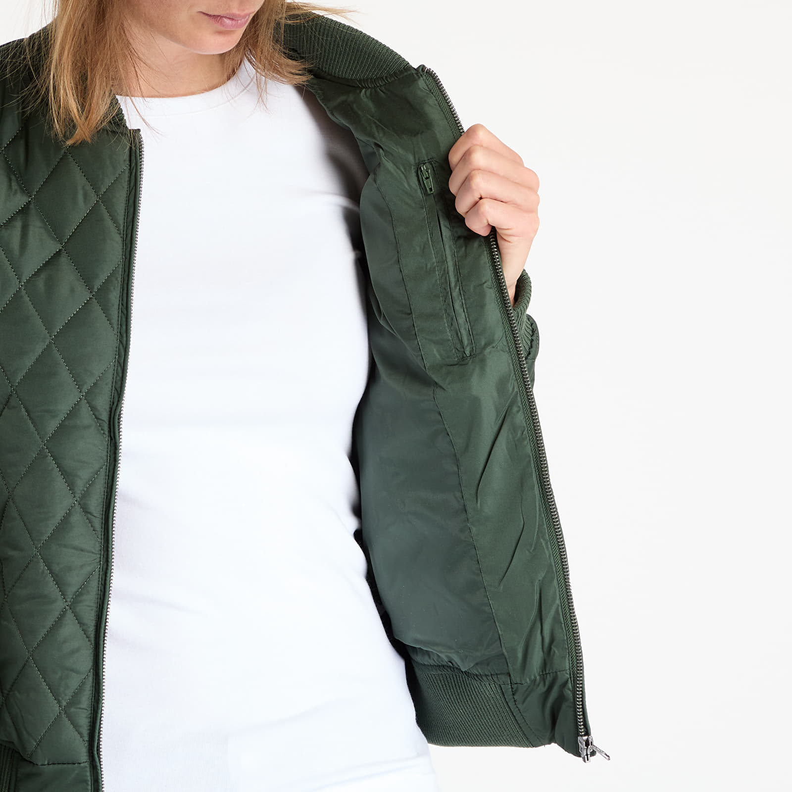 Jakna Urban Classics Ladies Diamond Quilt Nylon Jacket Olive XS