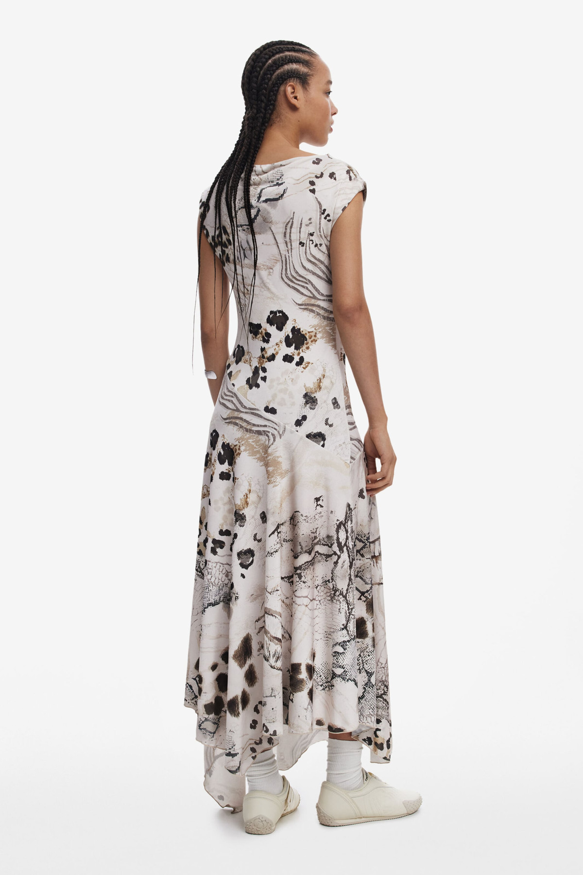 Desigual Poletna obleka bež / rjava / kapučino