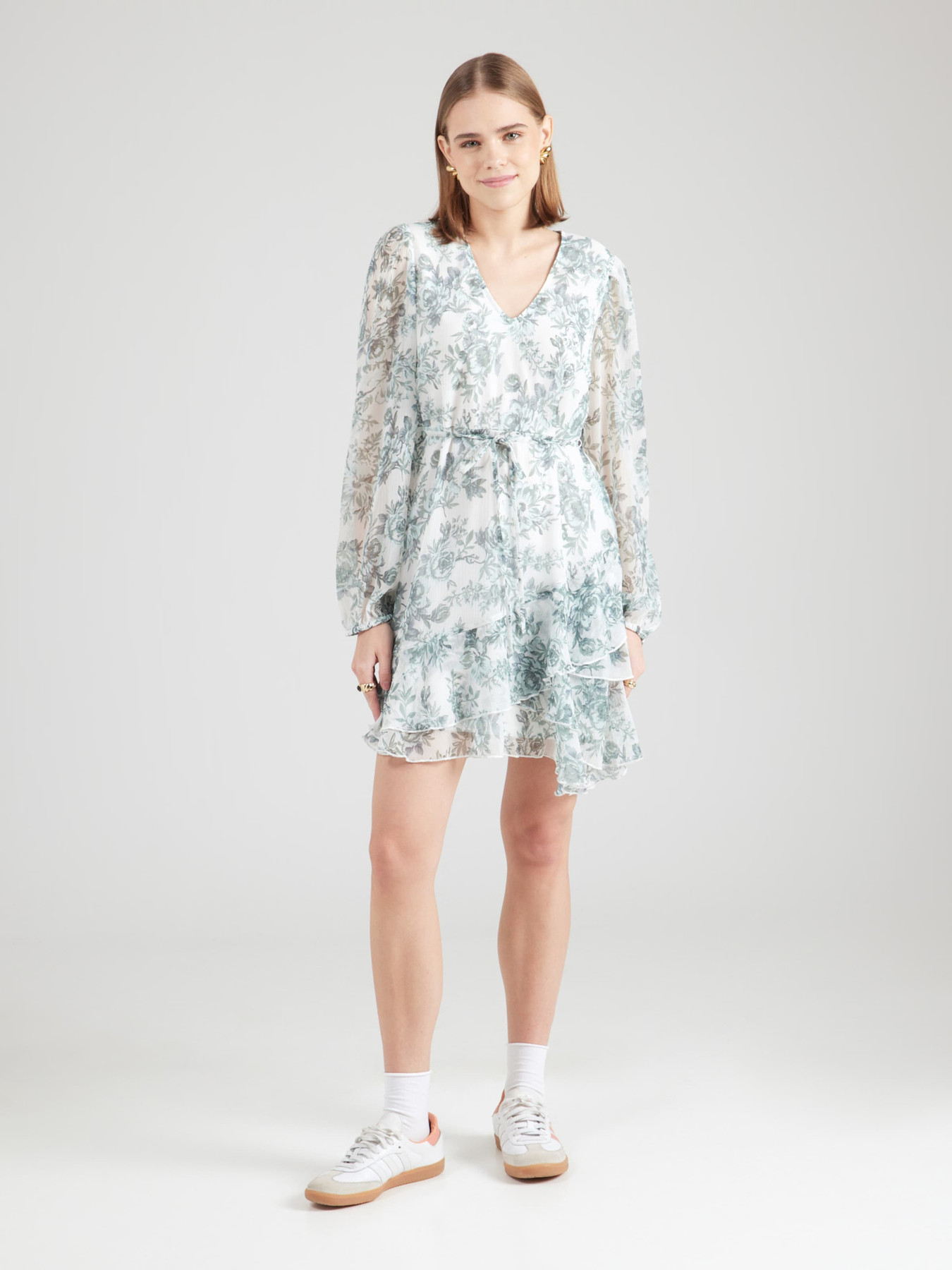 ONLY Obleka 'Miriam' dimno modra / zelena / bela