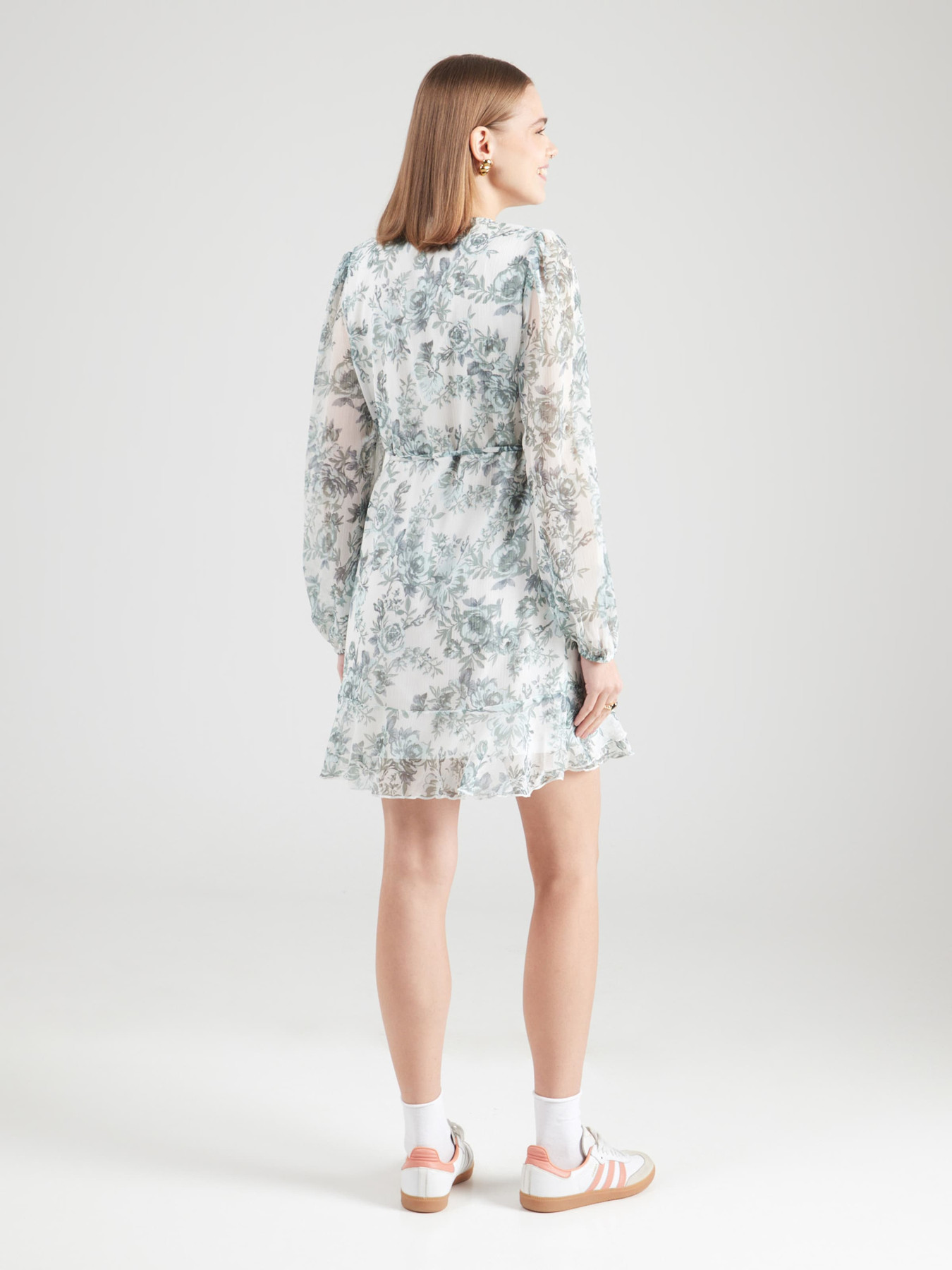 ONLY Obleka 'Miriam' dimno modra / zelena / bela