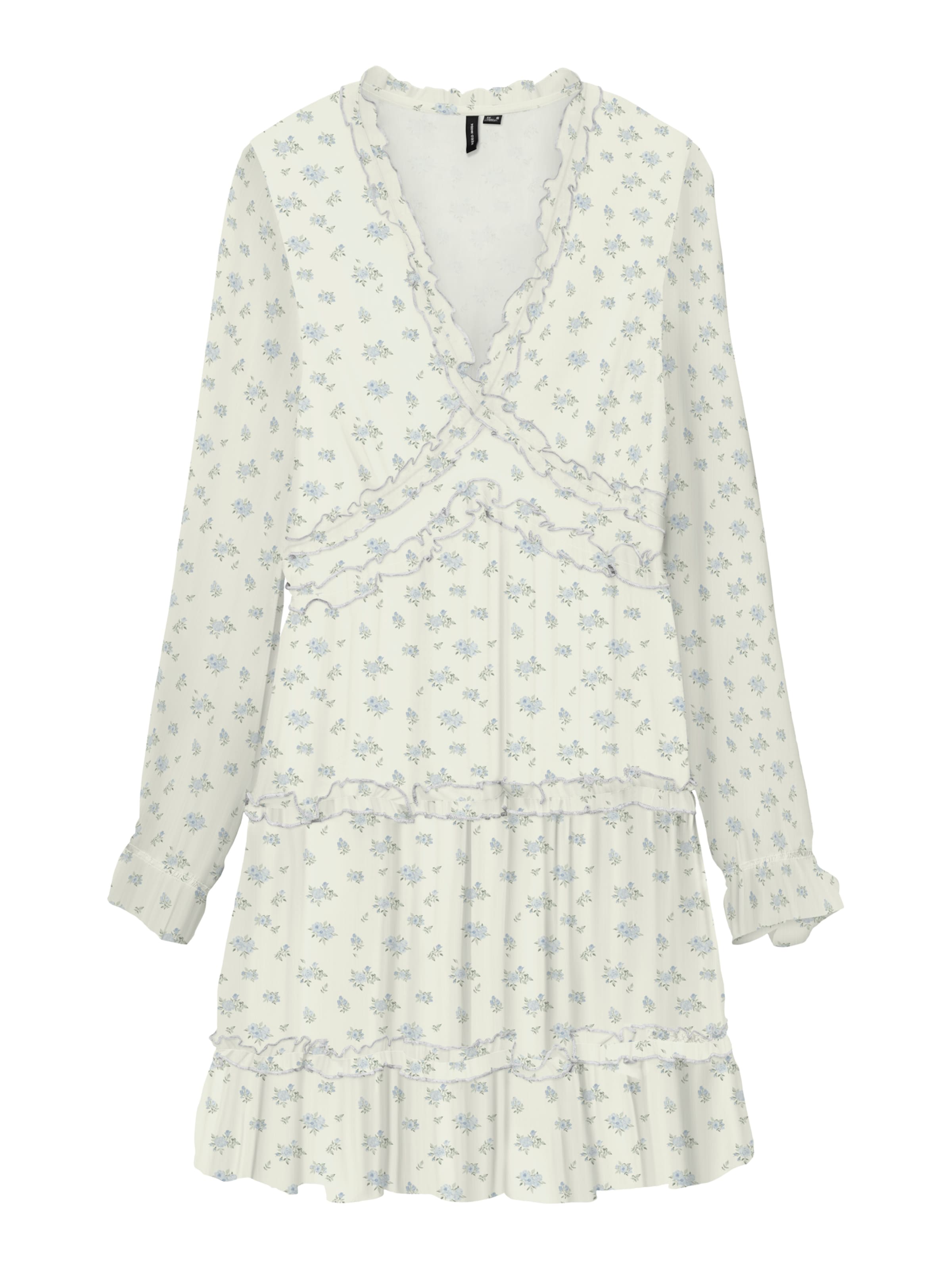 Vero Moda Petite Obleka 'VMSMILLA' opal / temno zelena / bela