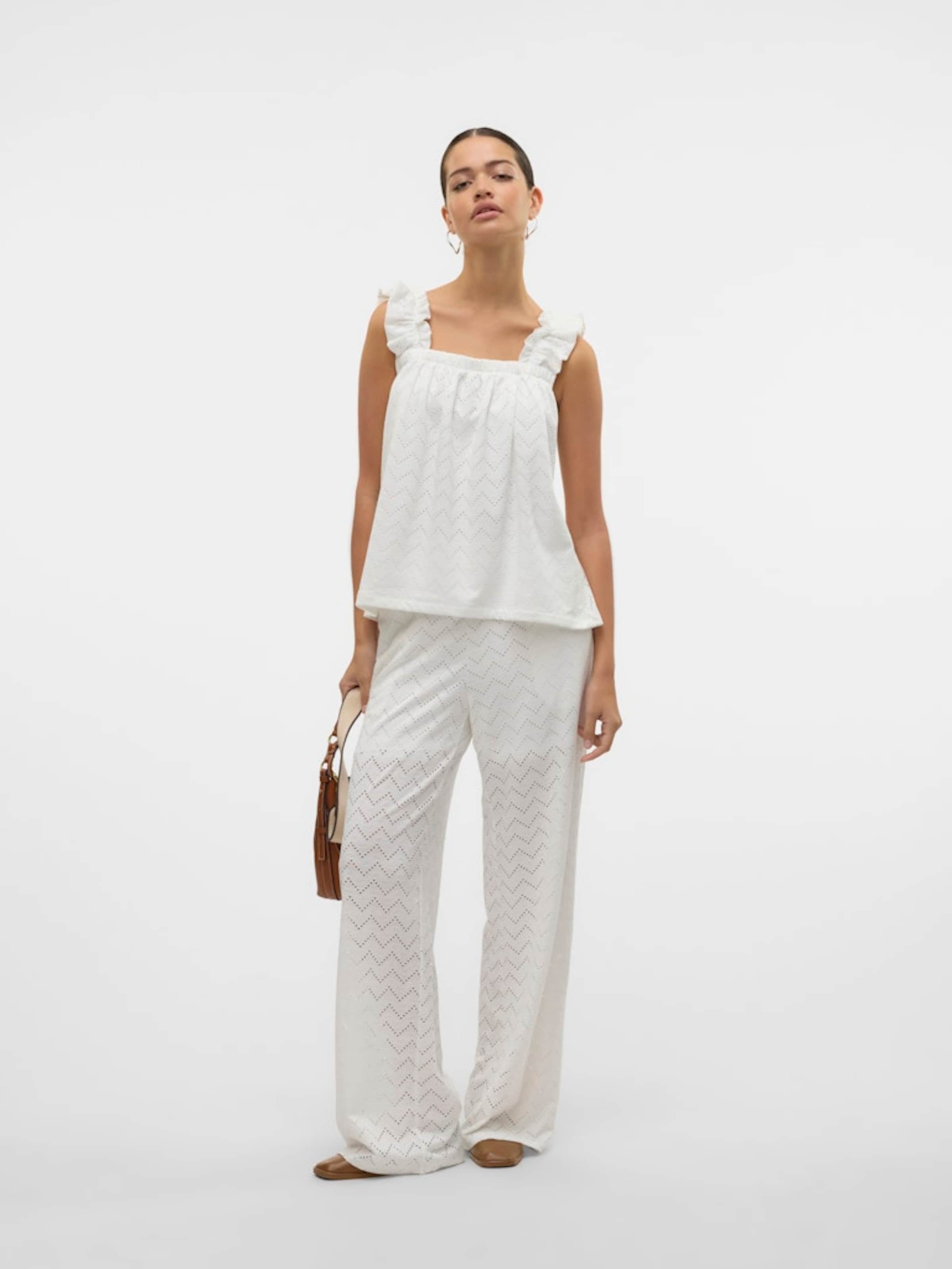 VERO MODA Hlače 'VMThas' bela