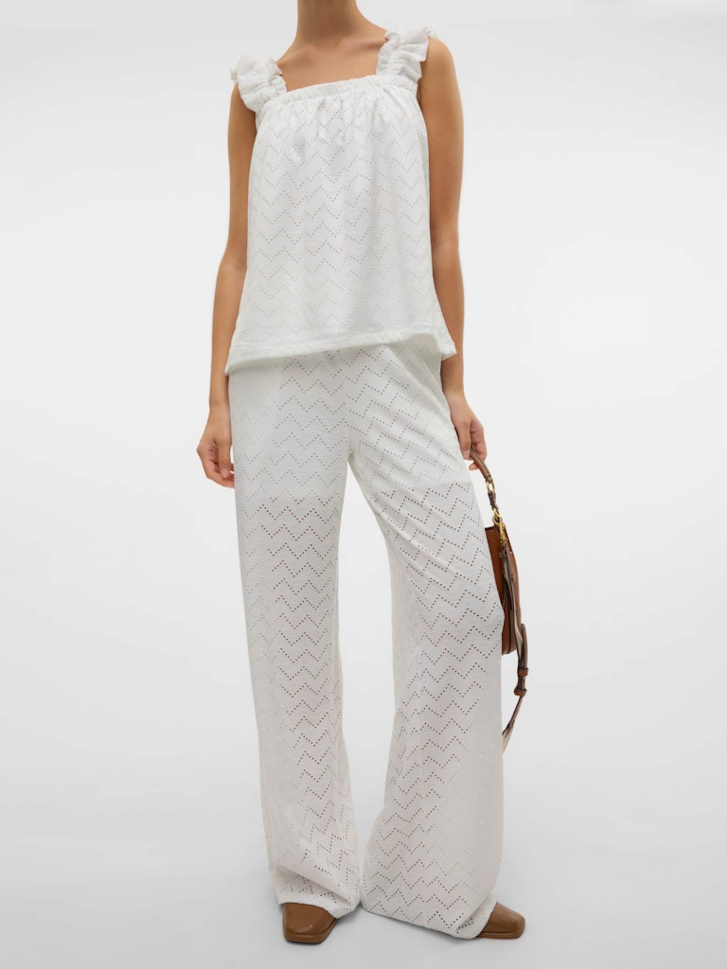 VERO MODA Hlače 'VMThas' bela