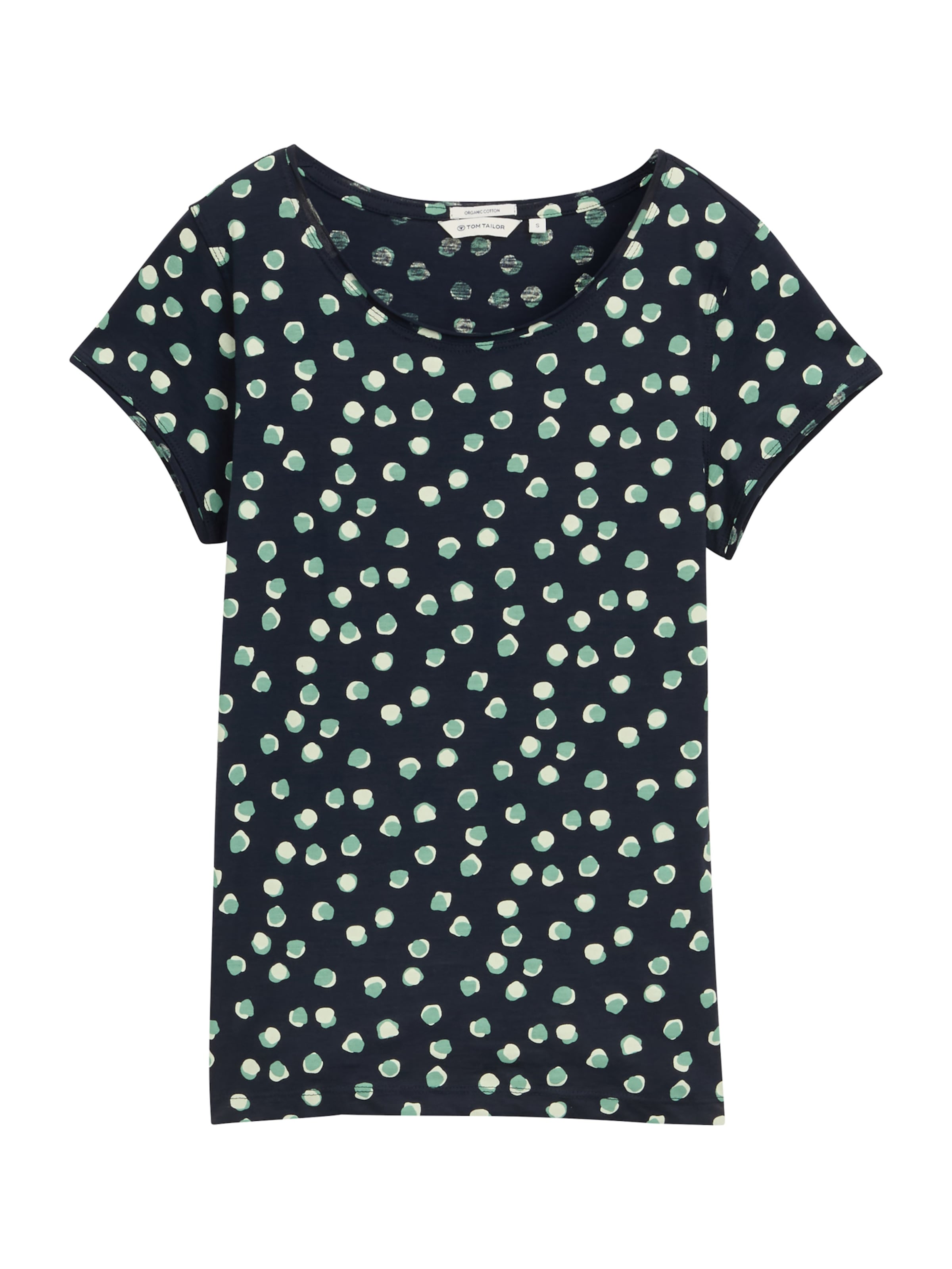 TOM TAILOR Majica mornarska / meta / off-bela