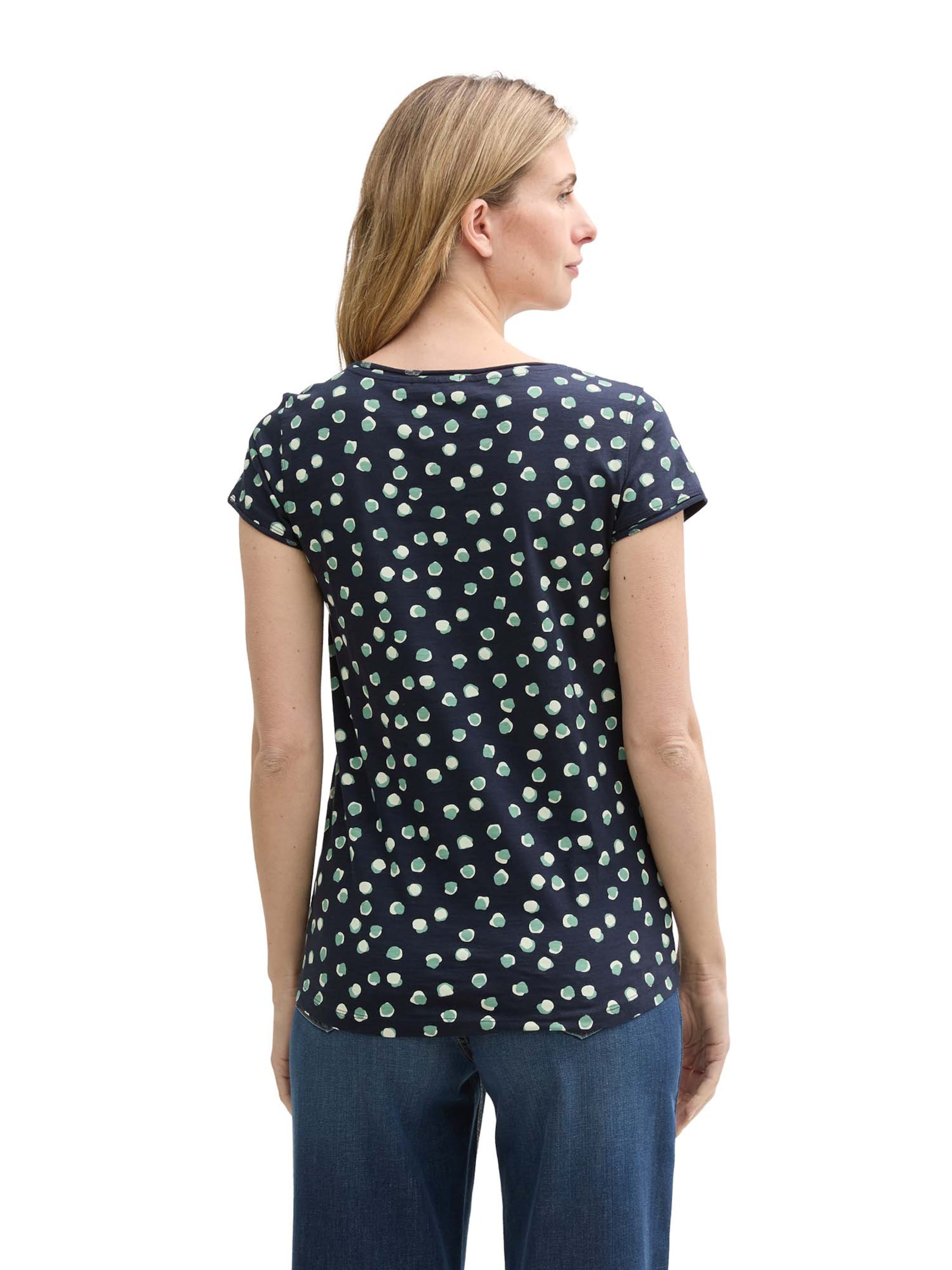 TOM TAILOR Majica mornarska / meta / off-bela