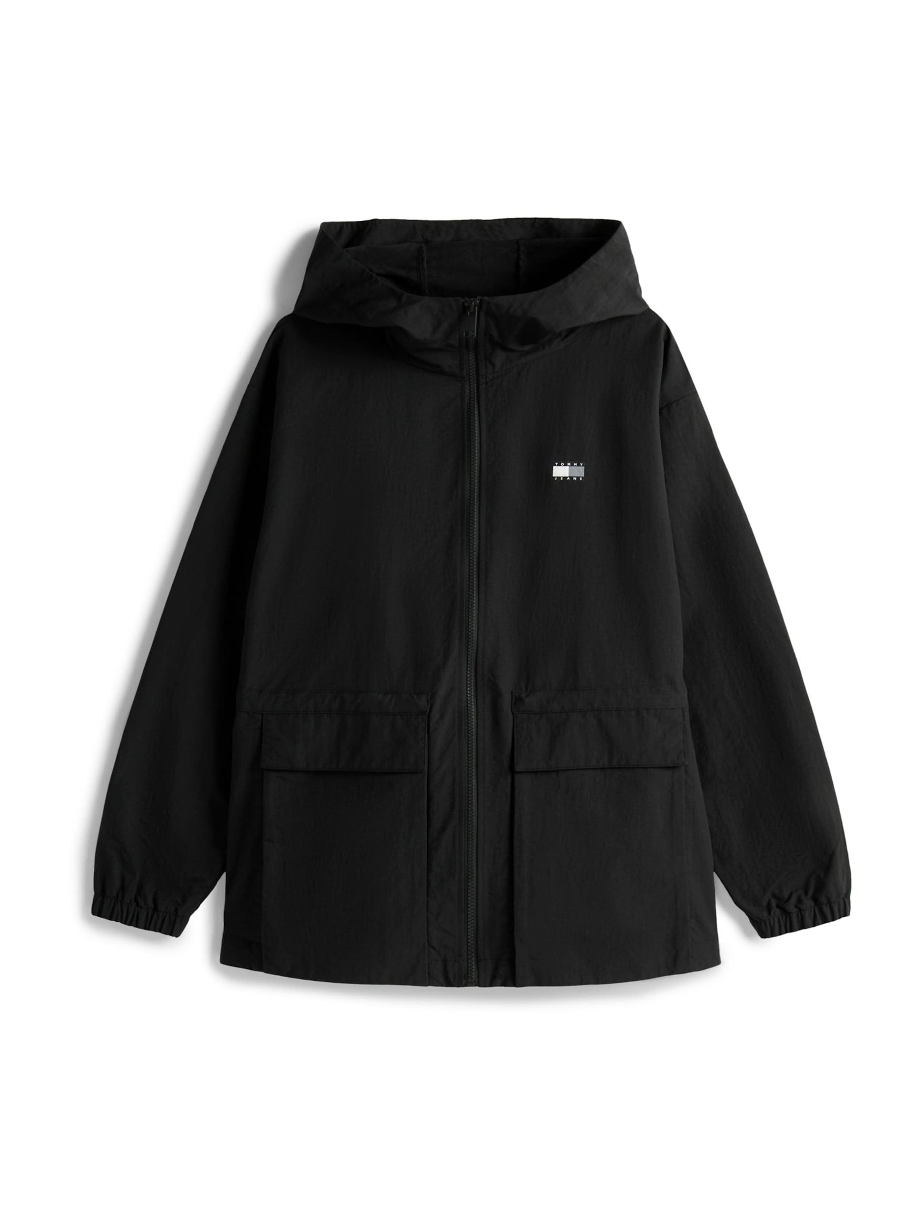 Tommy Jeans Prehodna jakna črna