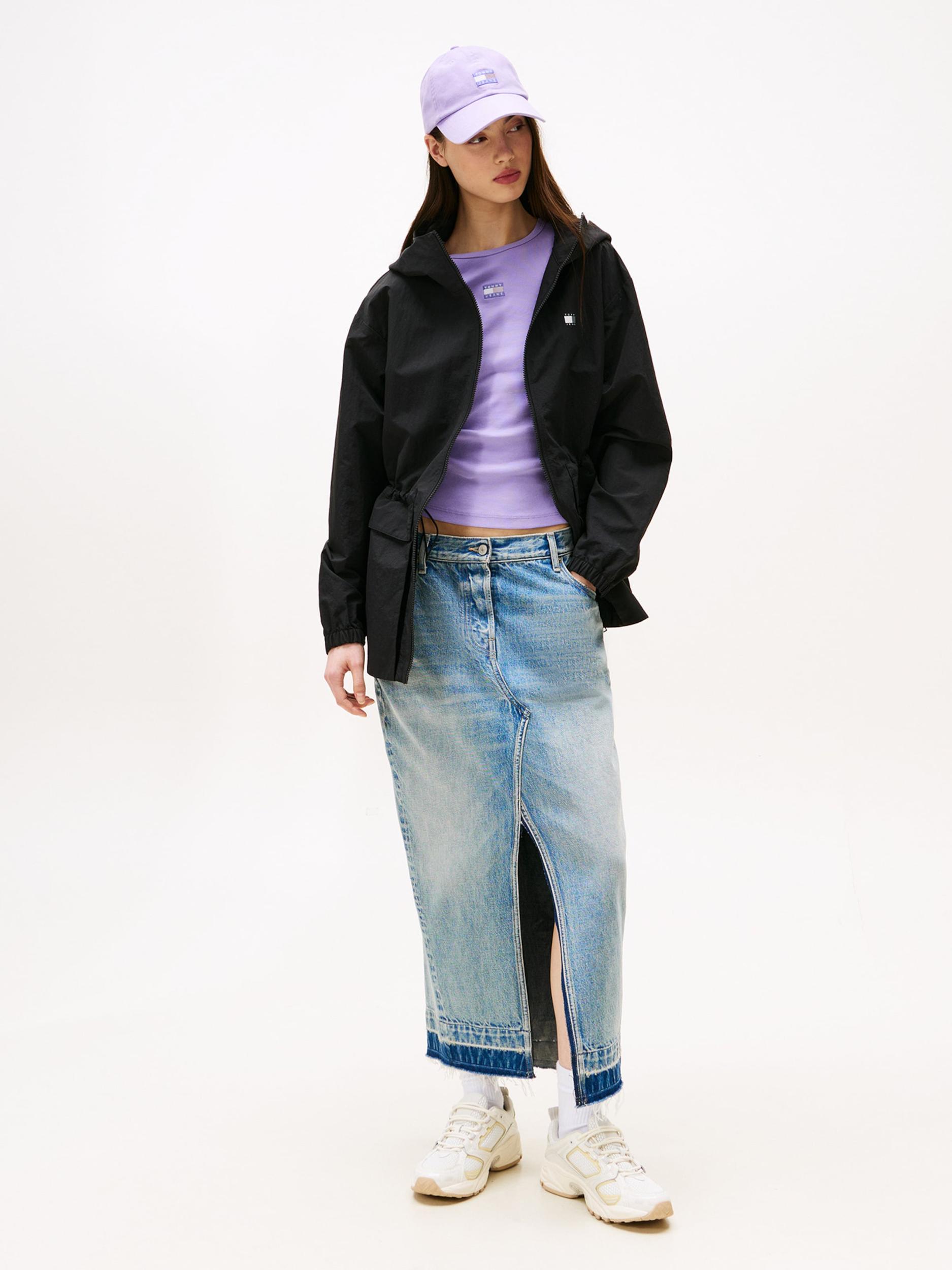 Tommy Jeans Prehodna jakna črna