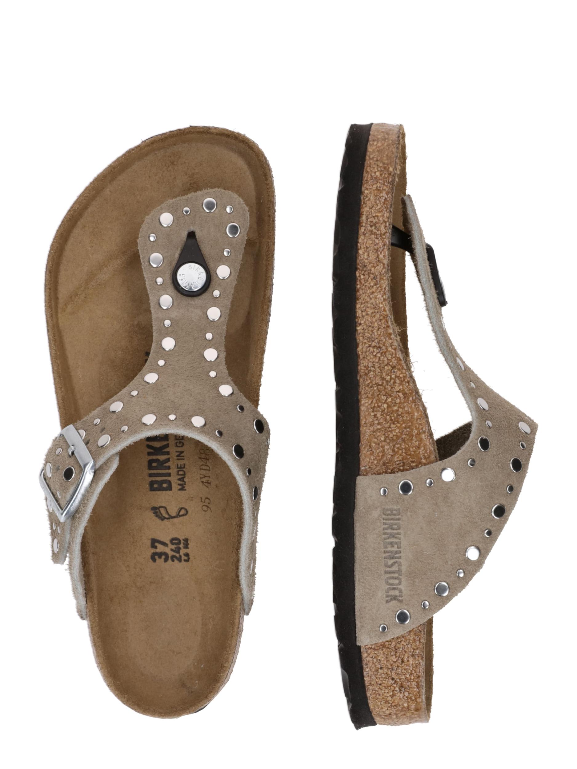 BIRKENSTOCK Japonke 'Gizeh Rivet' temno siva