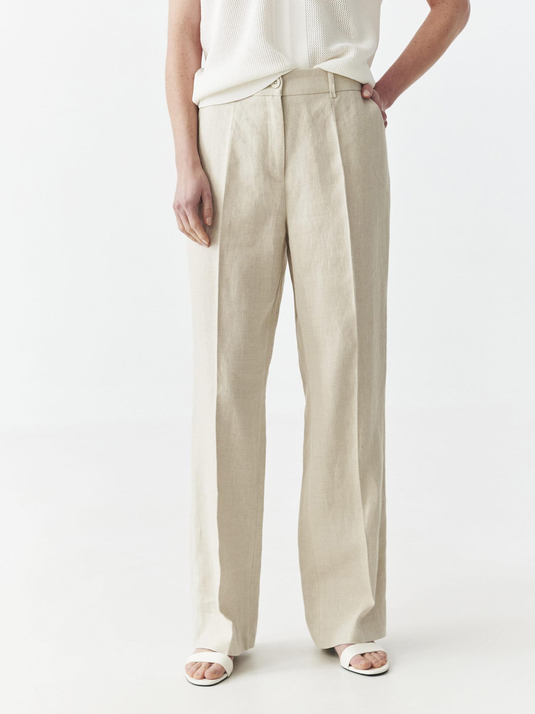 TATUUM Hlače bež / progasto bež