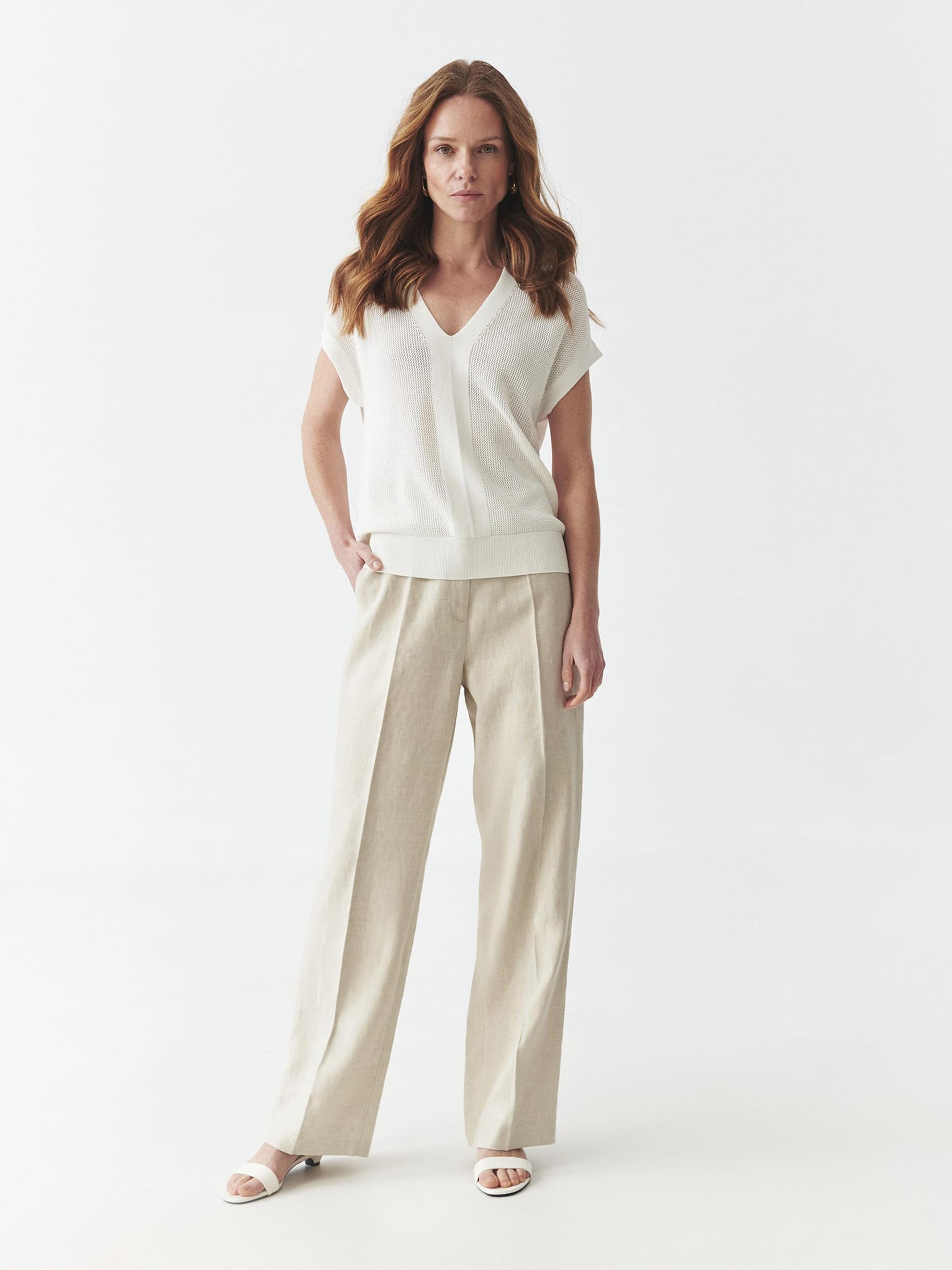 TATUUM Hlače bež / progasto bež