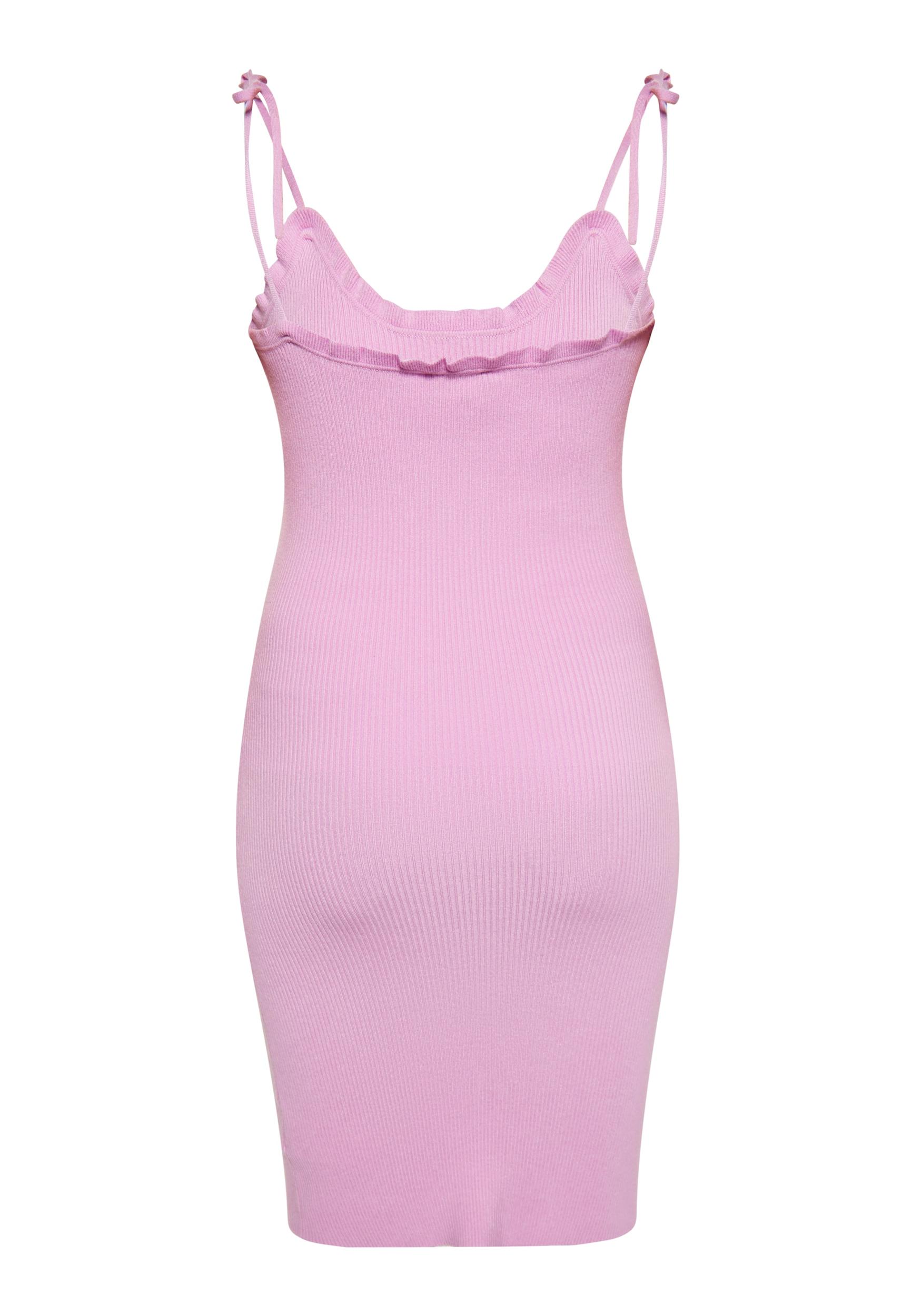 swirly Pletena obleka staro roza