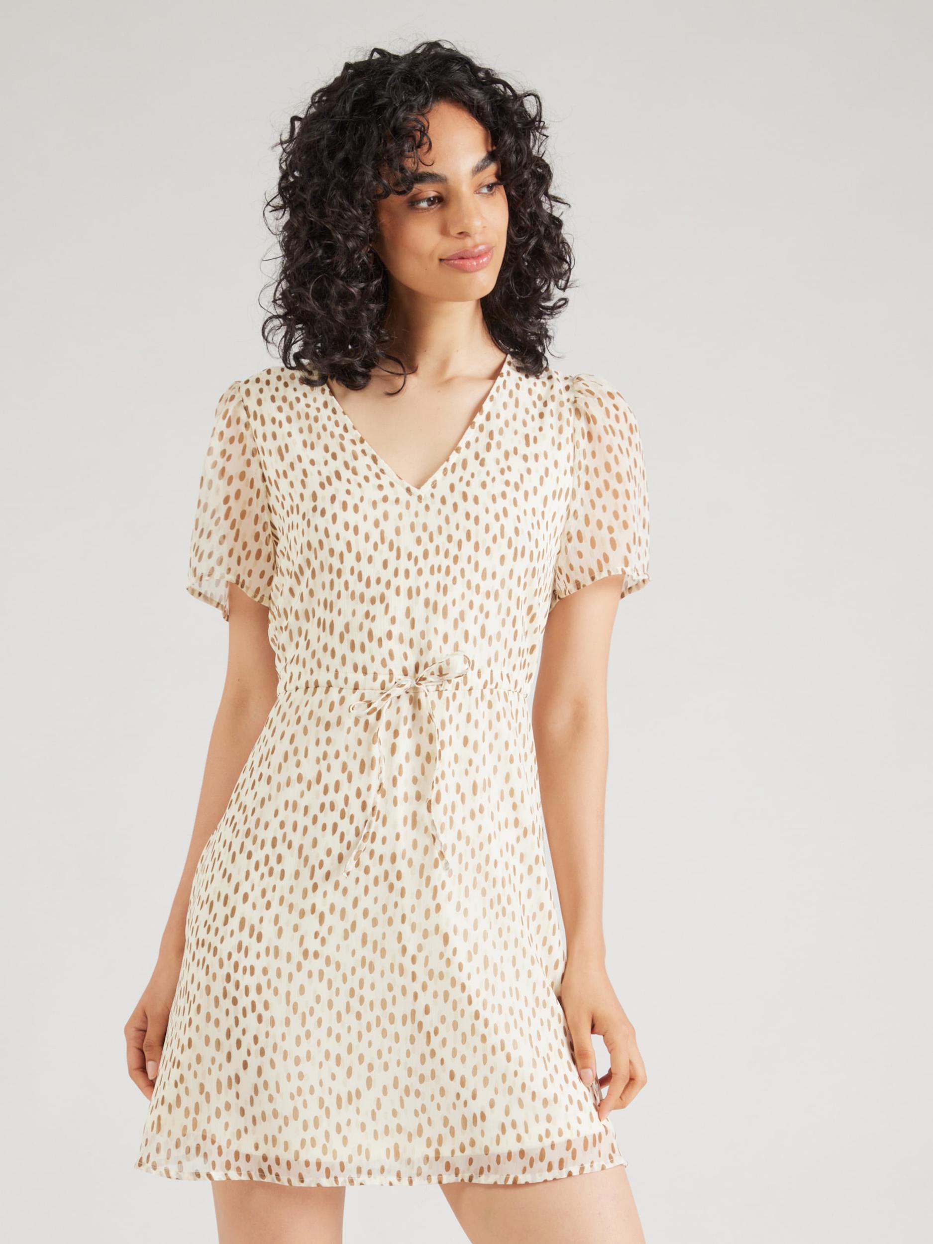 VILA Obleka 'VIFalia' kamela / ecru