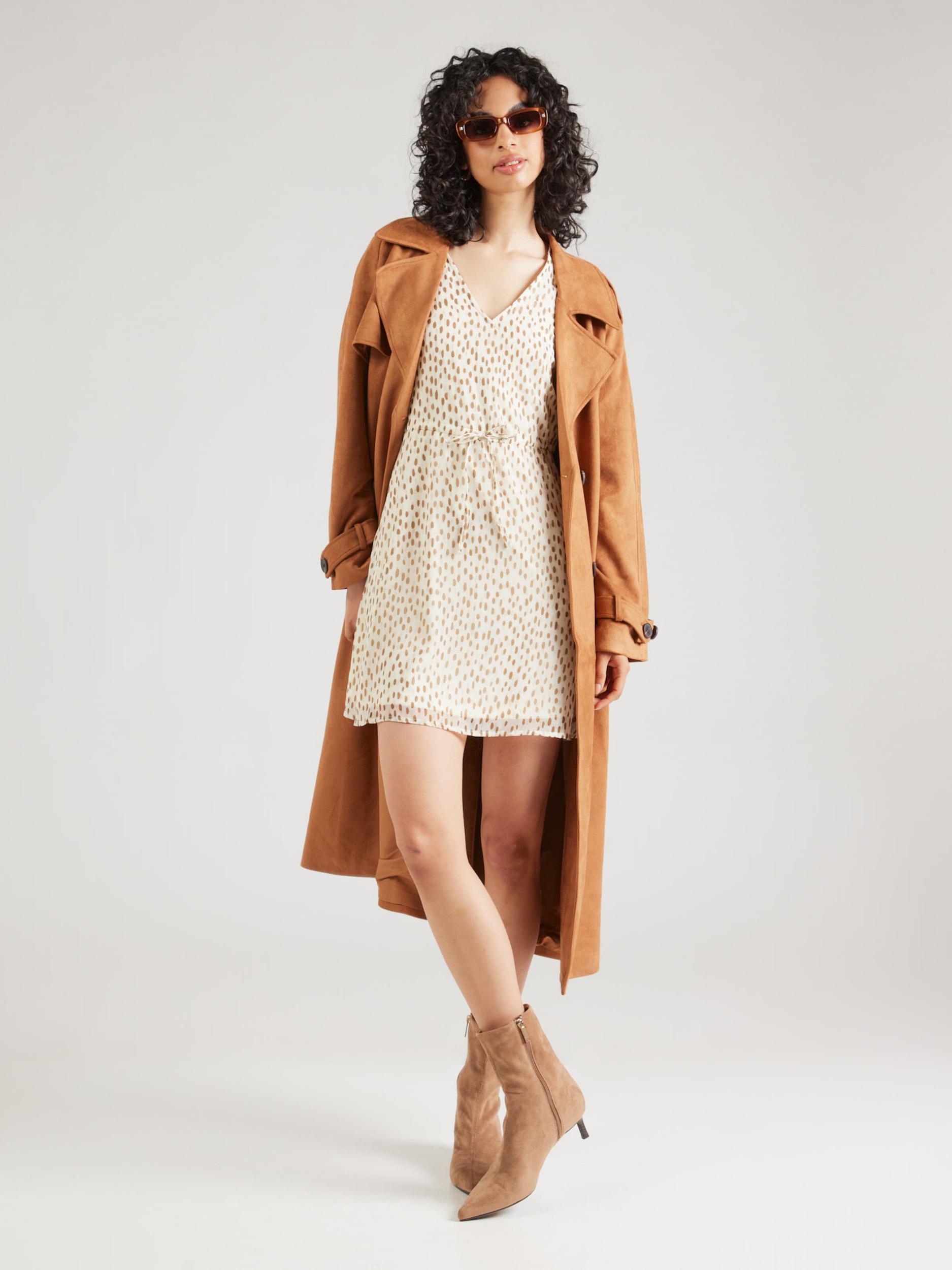 VILA Obleka 'VIFalia' kamela / ecru