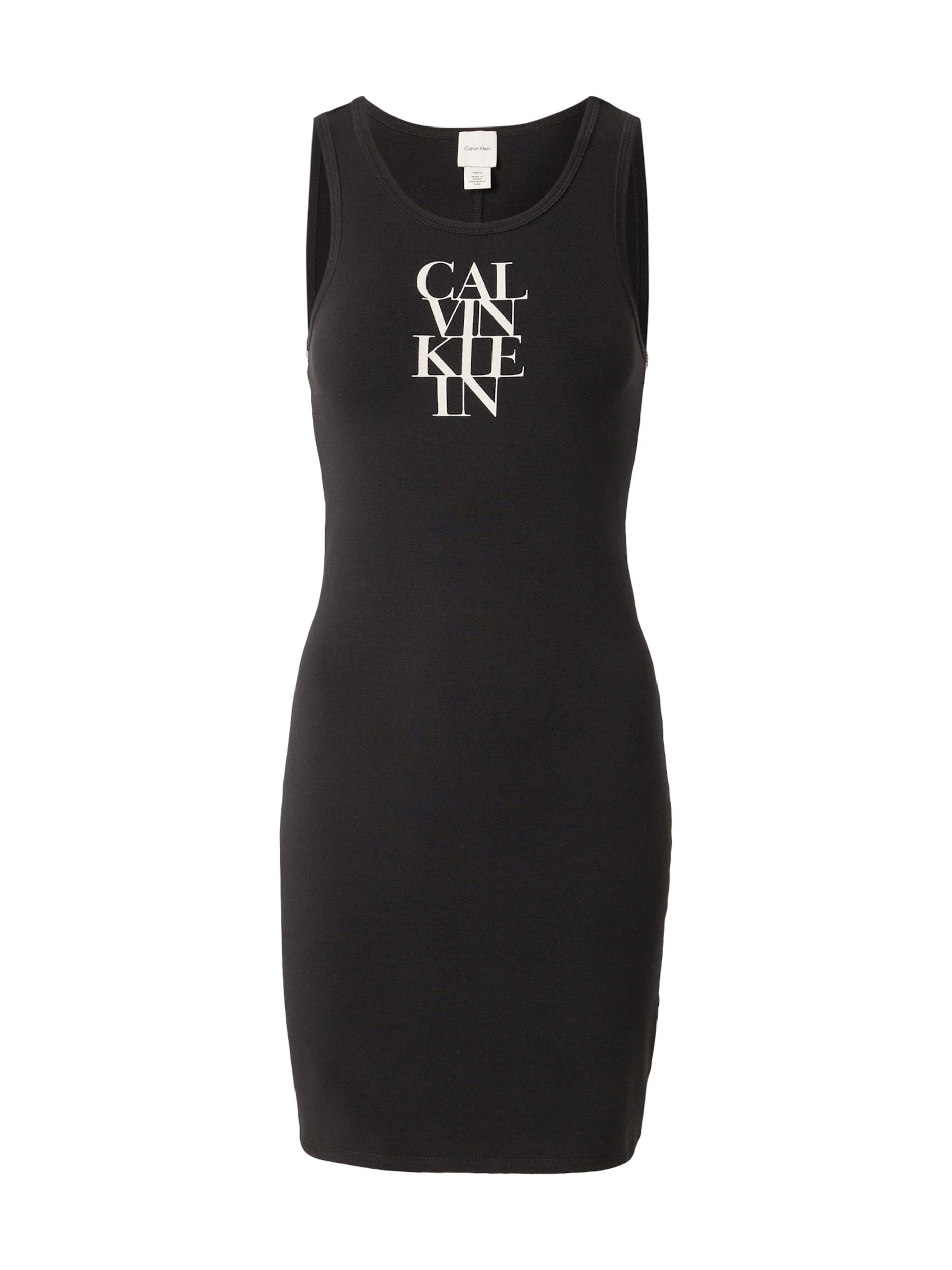 Calvin Klein Jeans Obleka črna / bela