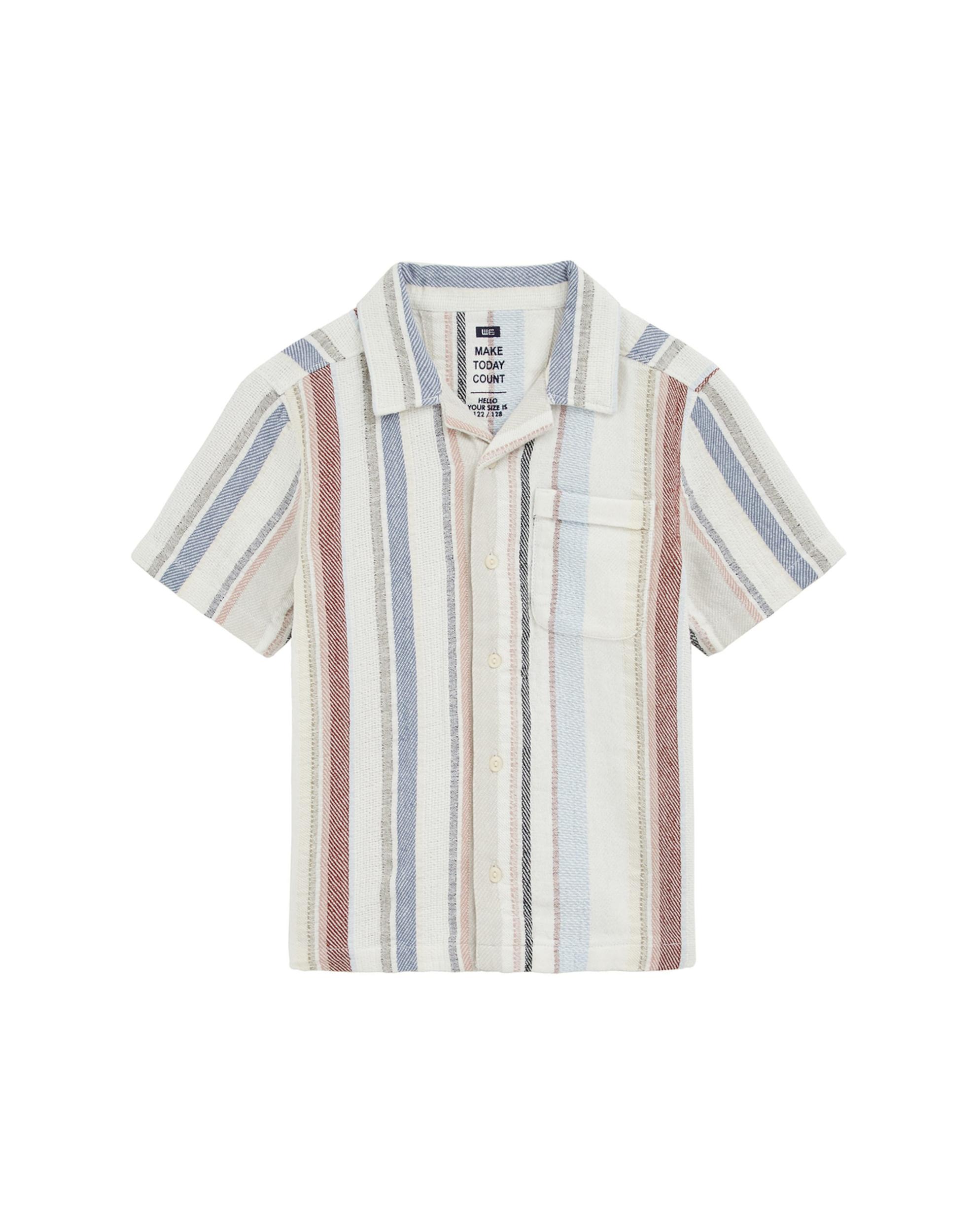 WE Fashion Srajca safir / svetlo modra / karminsko rdeča / bela