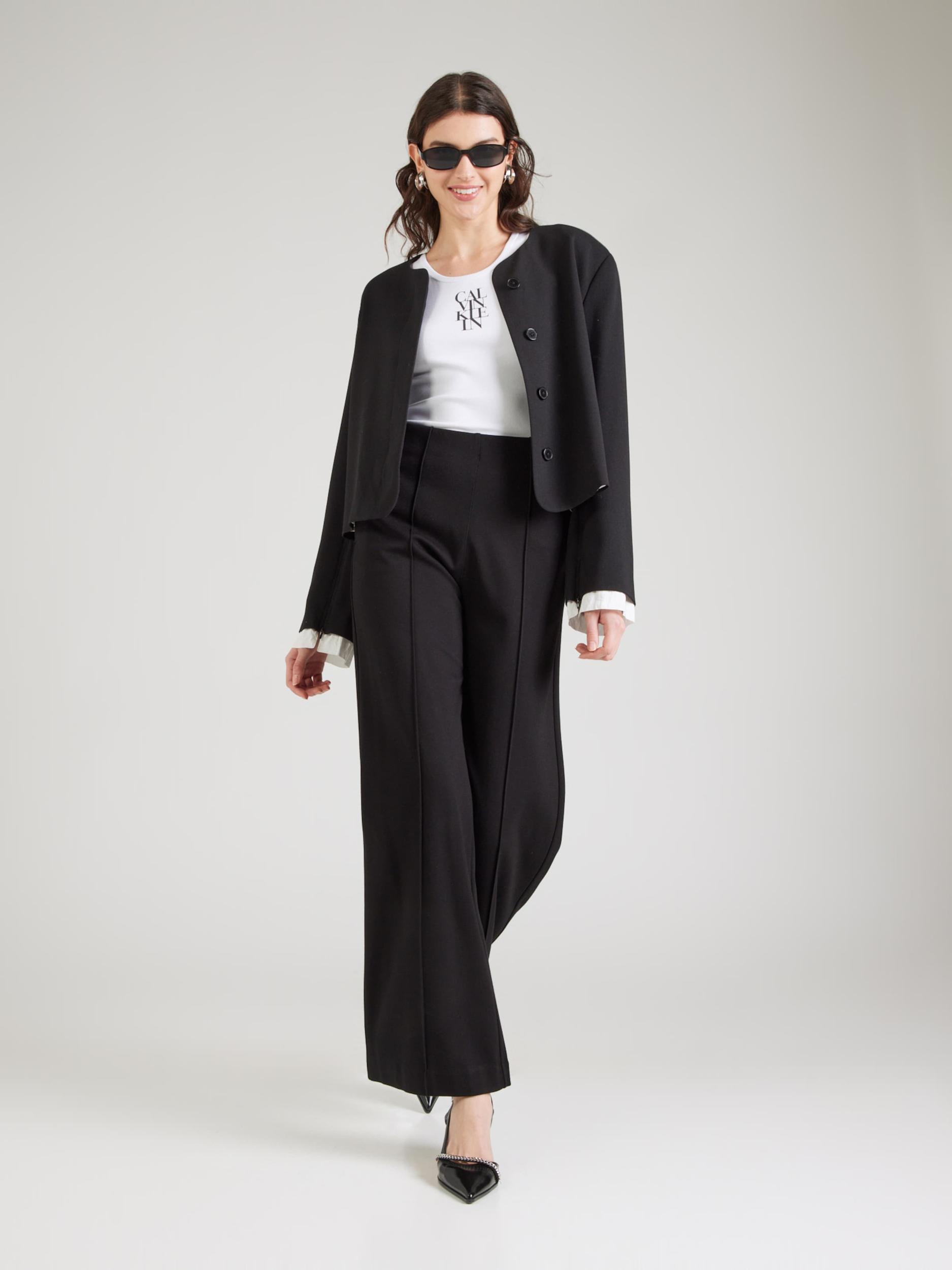 Calvin Klein Jeans Top črna / bela