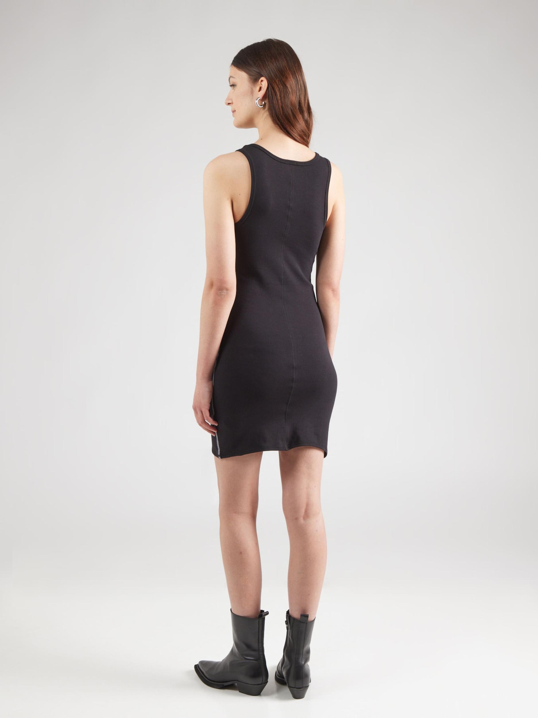 Calvin Klein Jeans Obleka črna / bela