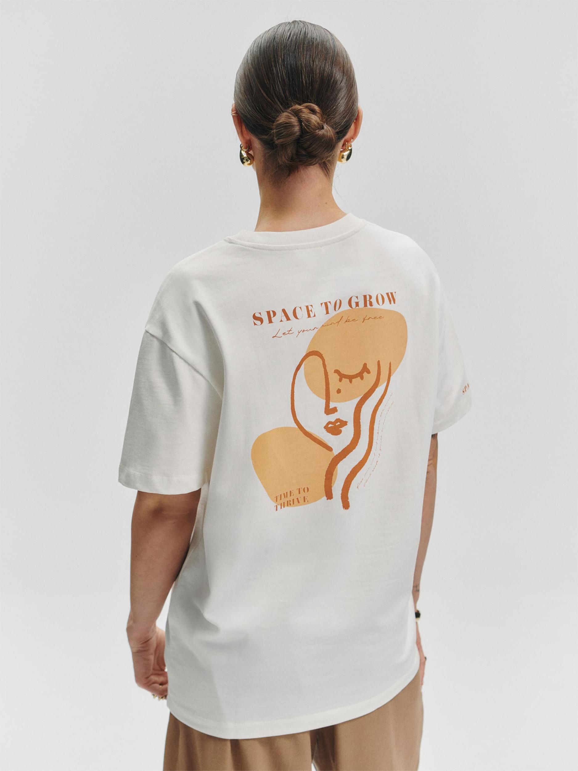 De Roos Majica 'Essentials' temno oranžna / bela