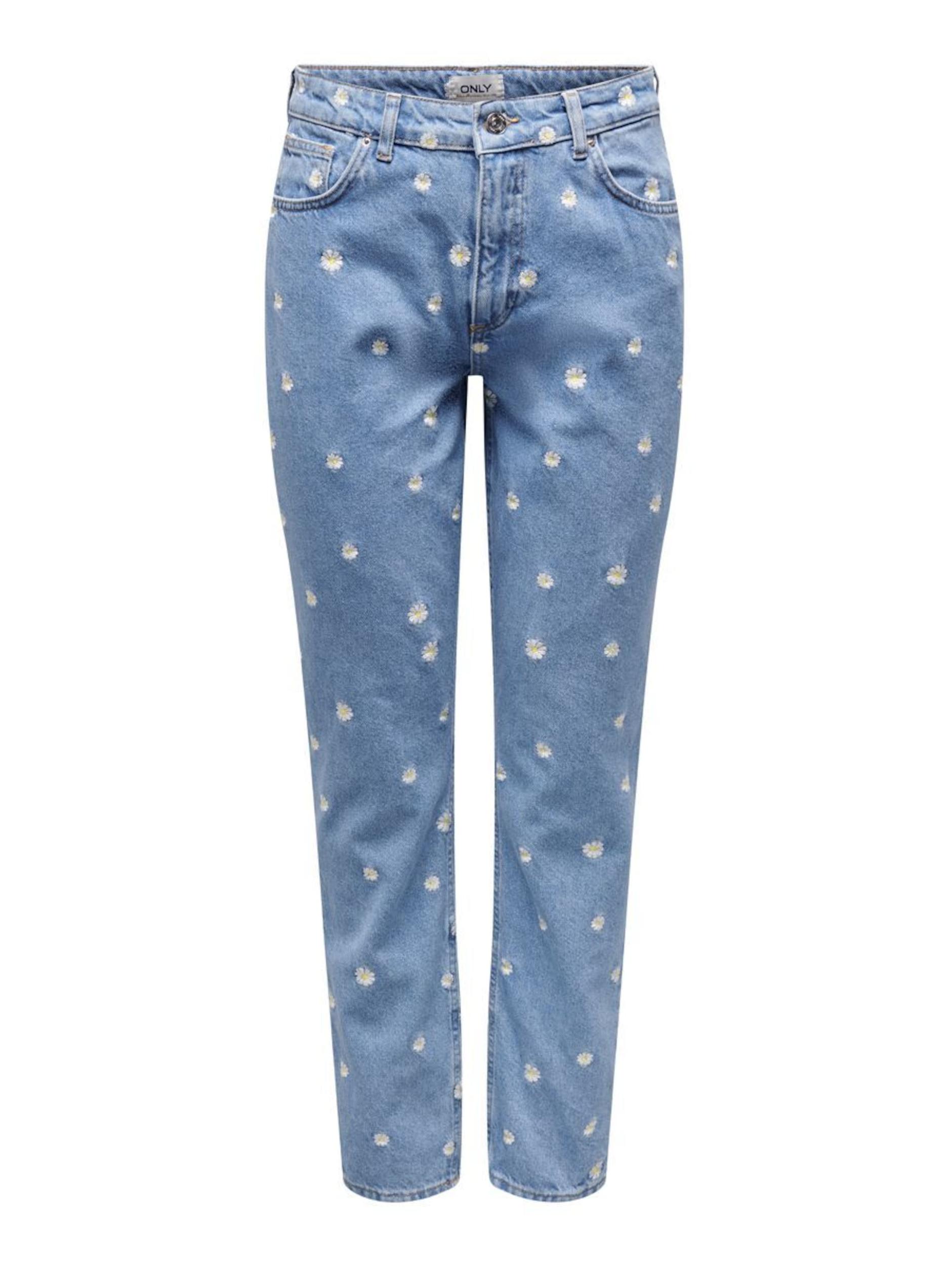 ONLY Kavbojke moder denim / svetlo rumena / bela