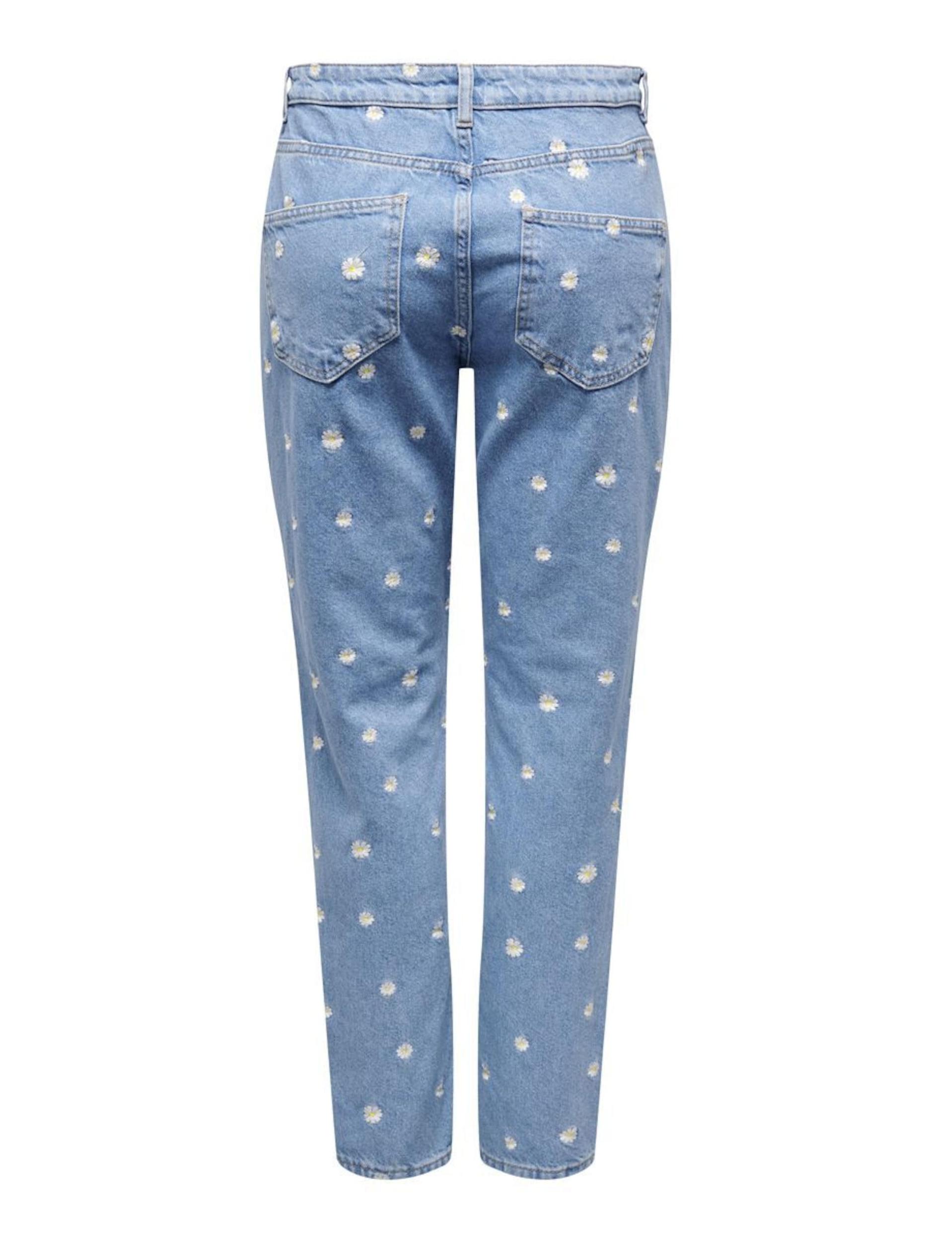 ONLY Kavbojke moder denim / svetlo rumena / bela