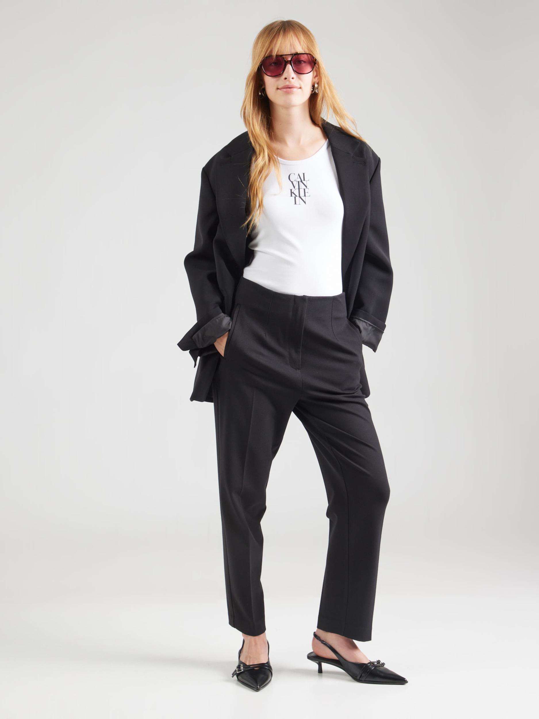 Calvin Klein Hlače na rob črna