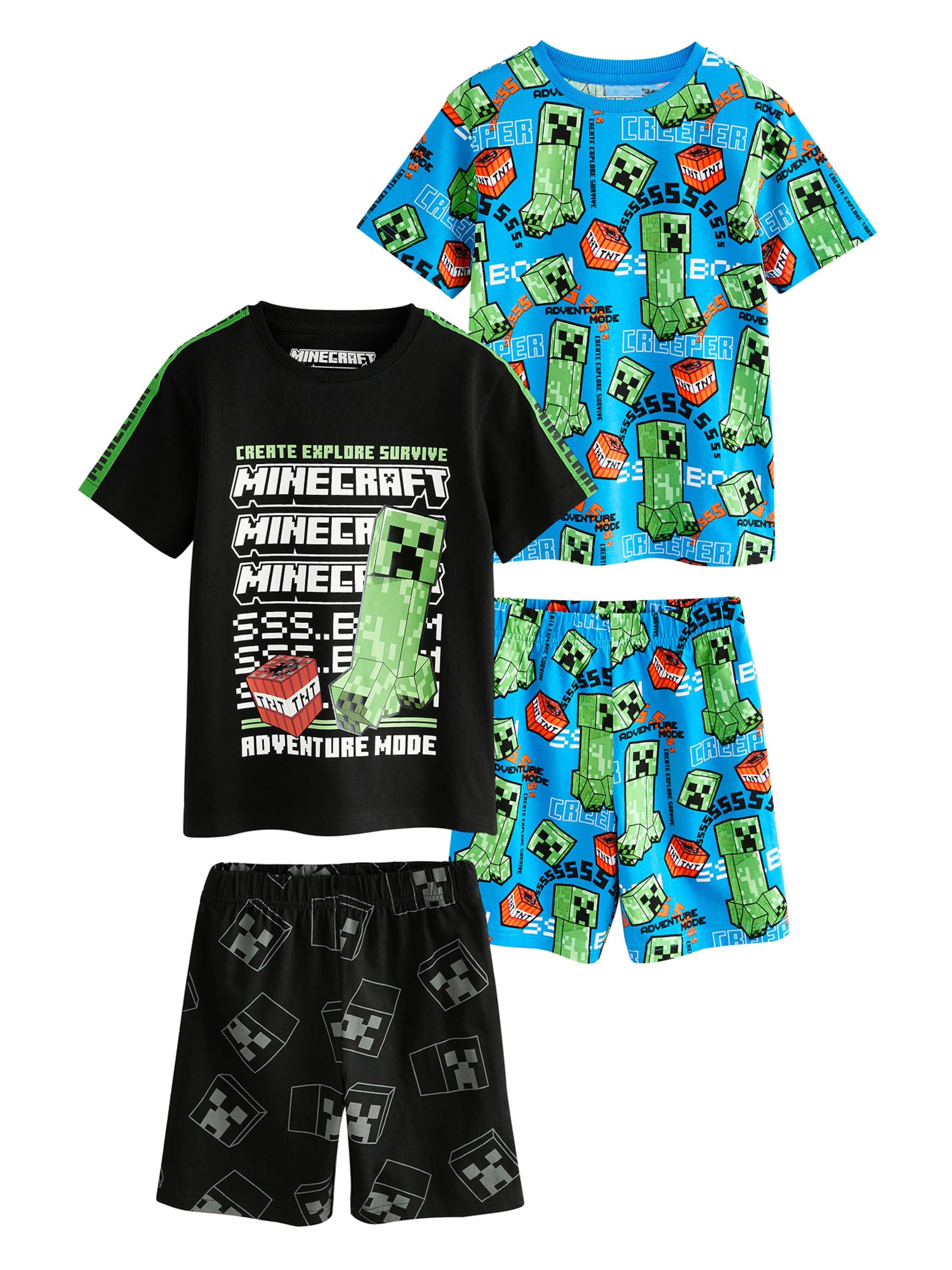 Next Pižama azur / zelena / črna / bela