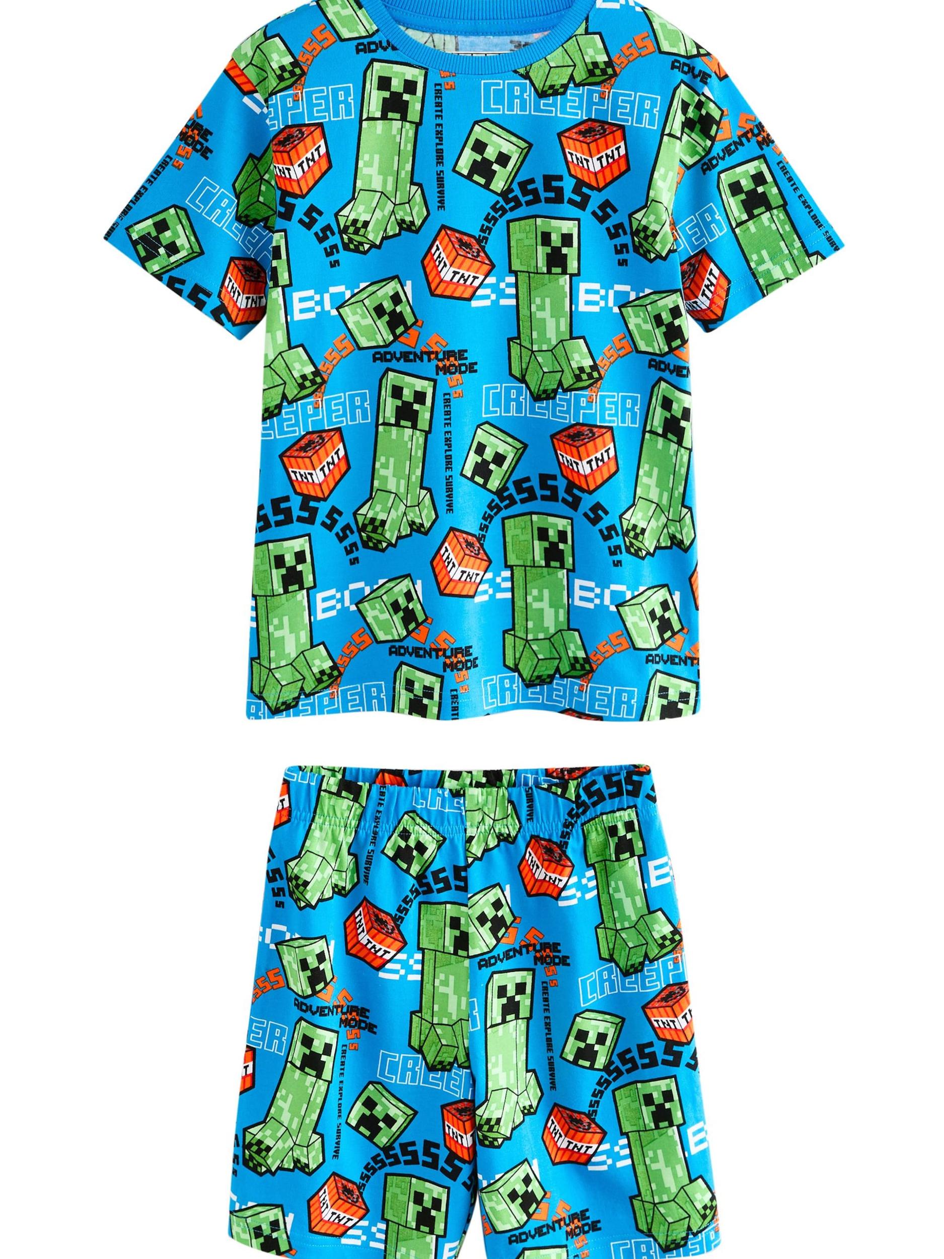 Next Pižama azur / zelena / črna / bela