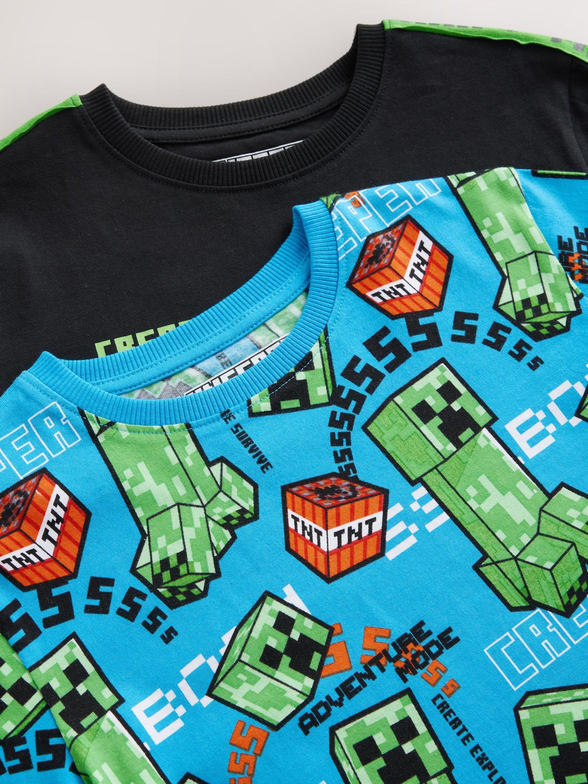 Next Pižama azur / zelena / črna / bela