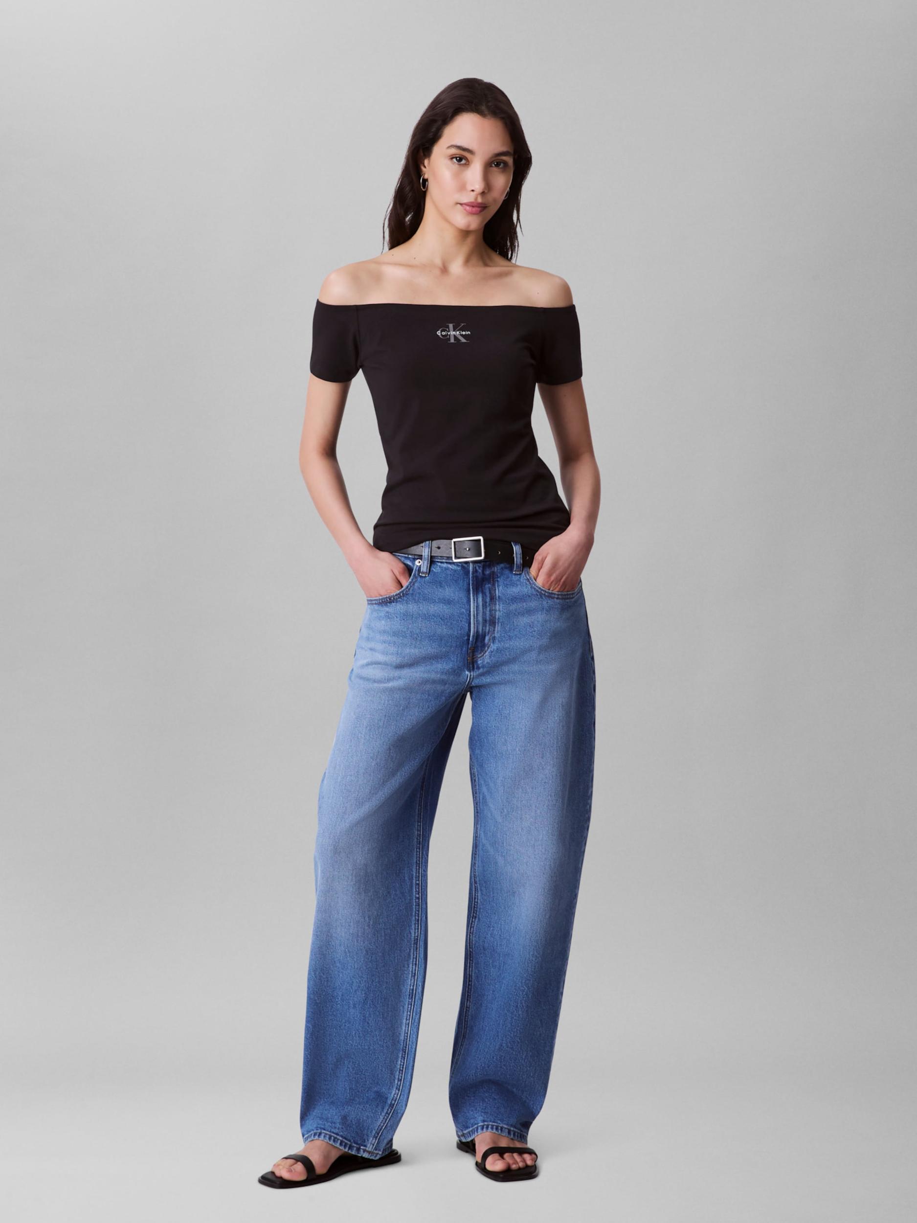 Calvin Klein Jeans Majica siva / črna / bela