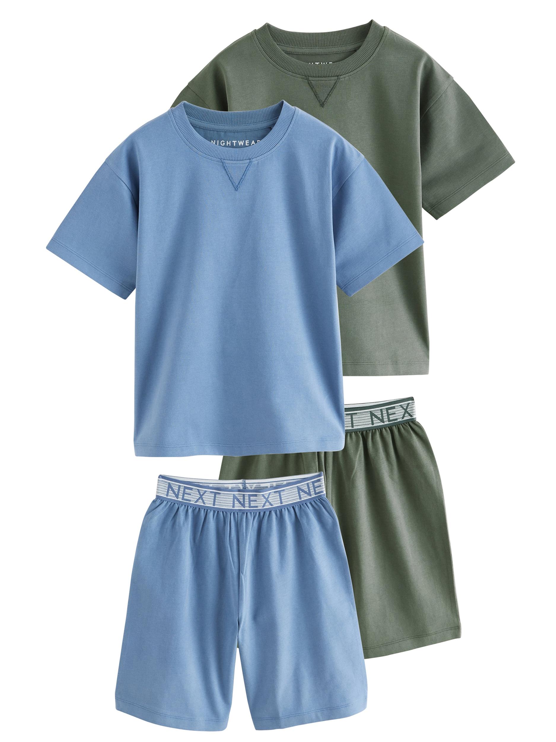 Next Pižama nebeško modra / temno zelena