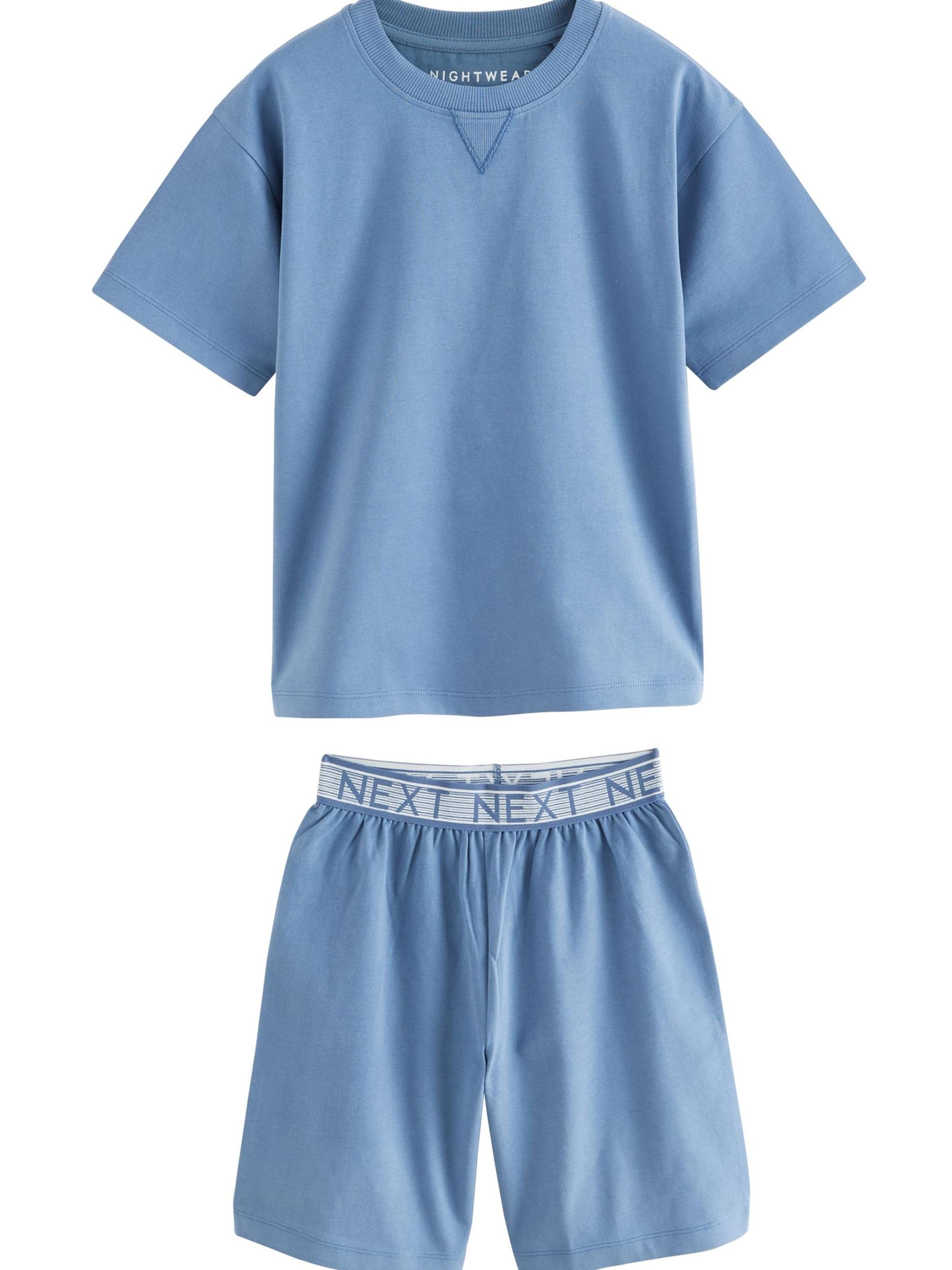 Next Pižama nebeško modra / temno zelena