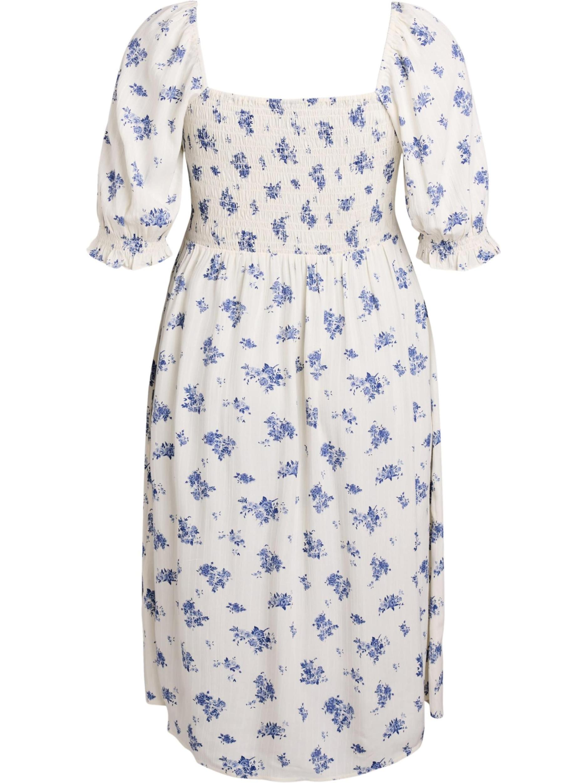 Zizzi Poletna obleka 'Mrosan' modra / pastelno modra / bela