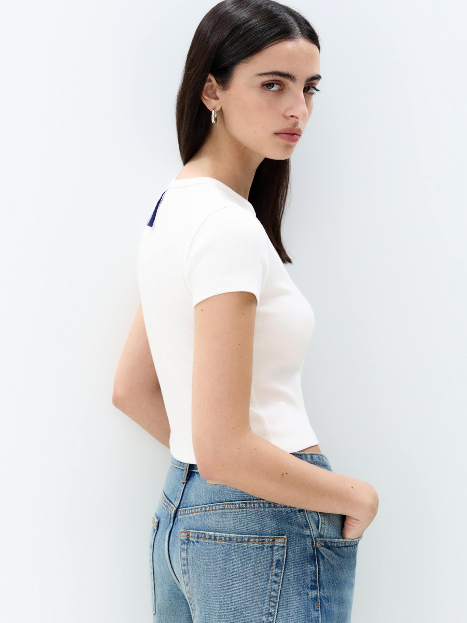 Pull&Bear Majica 'PACIFIC FRUTAS' mornarska / bela