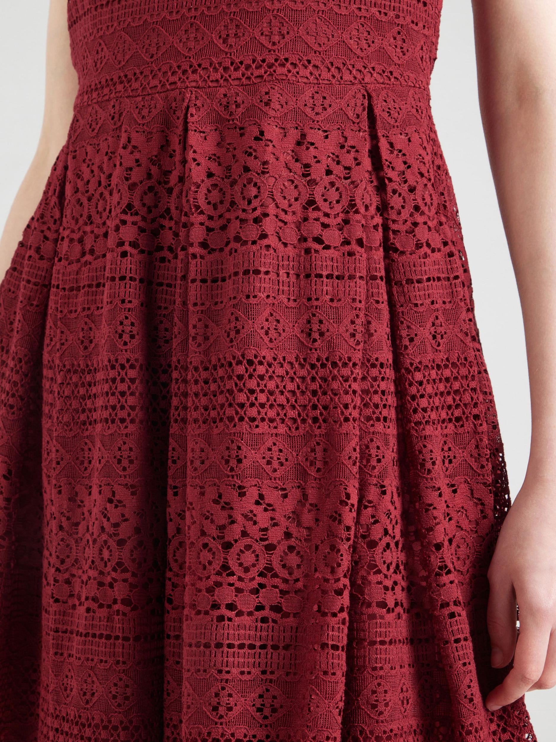 ONLY Koktejl obleka 'ONLFILICIA' vinsko rdeča