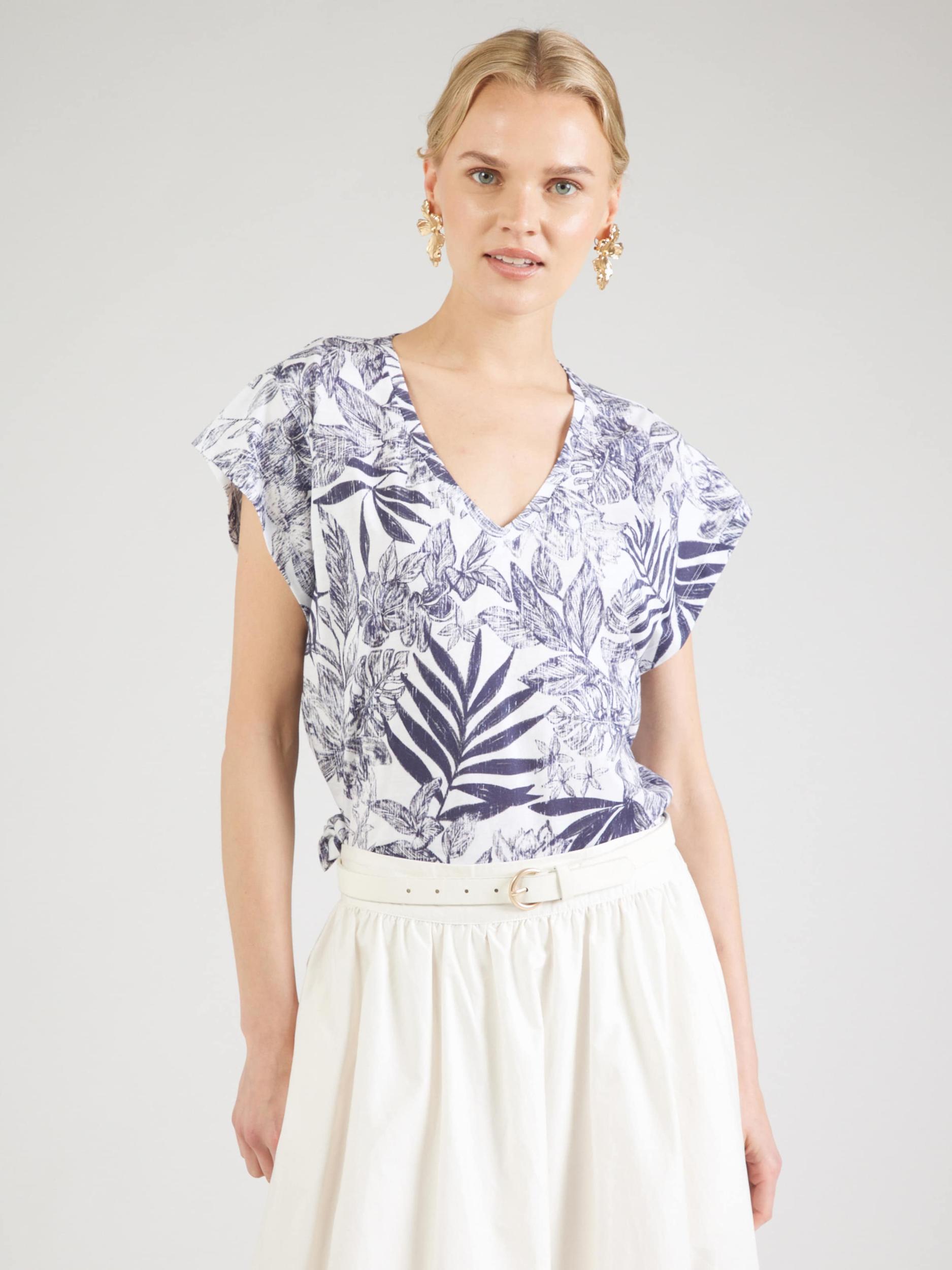 UNITED COLORS OF BENETTON Majica modra / bela