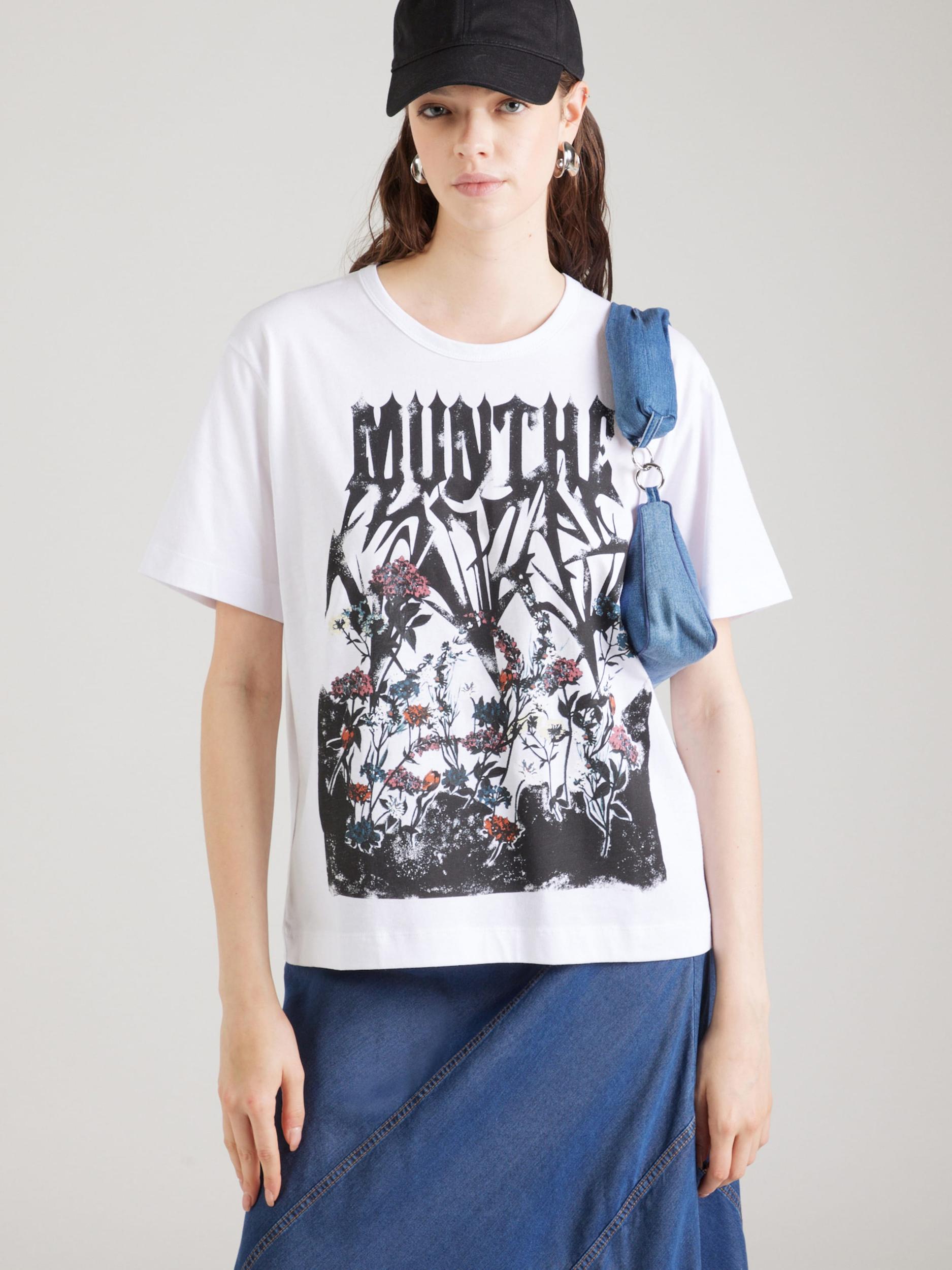 Munthe Majica 'PRIZE' temno oranžna / pitaja / črna / bela