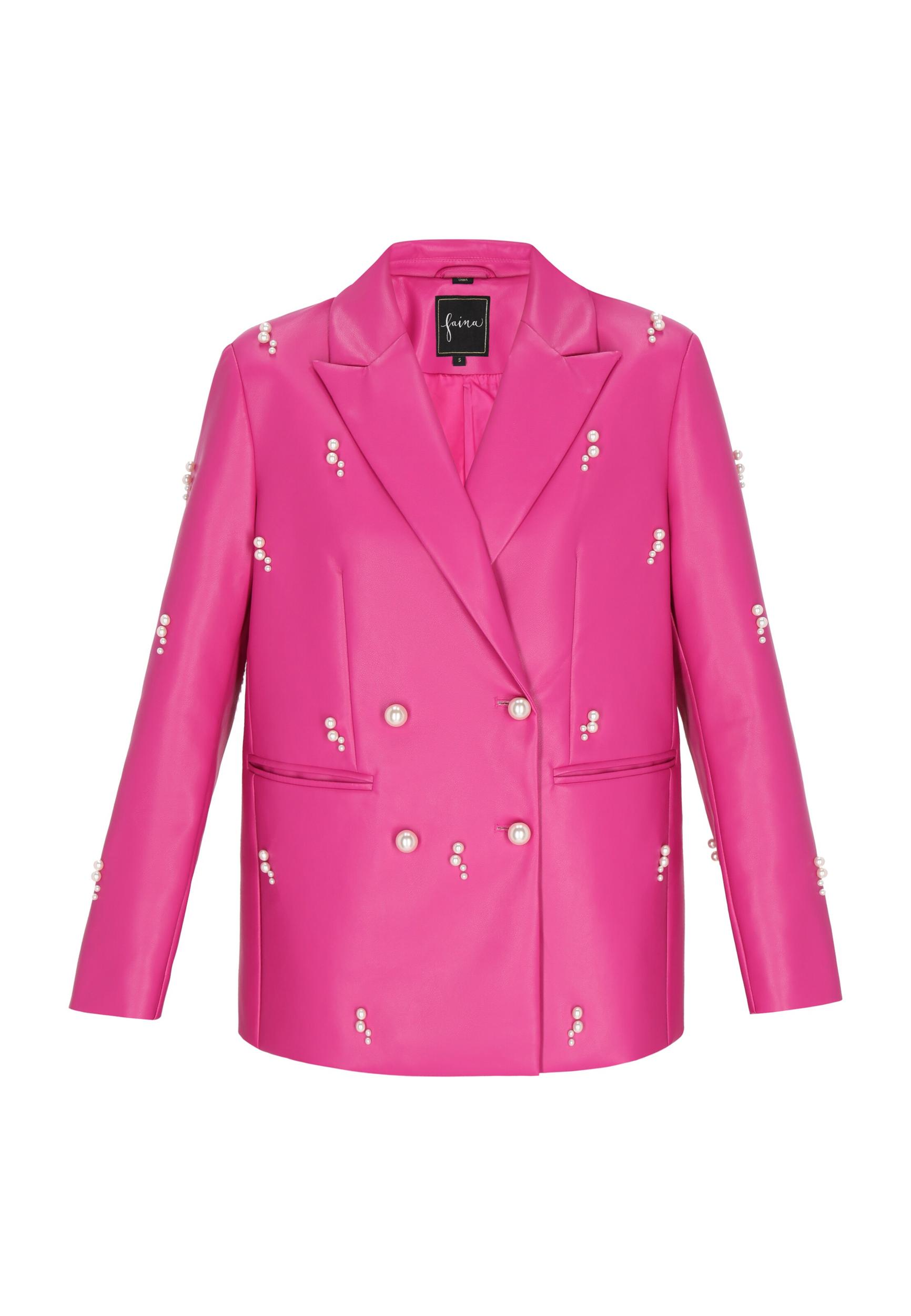 faina Blazer 'Fashion Look' fuksija / biserno bela
