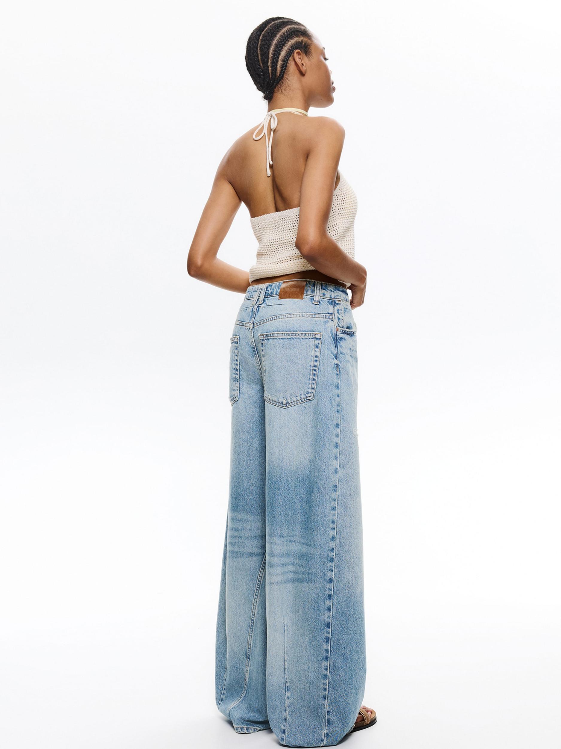 Pull&Bear Kavbojke moder denim